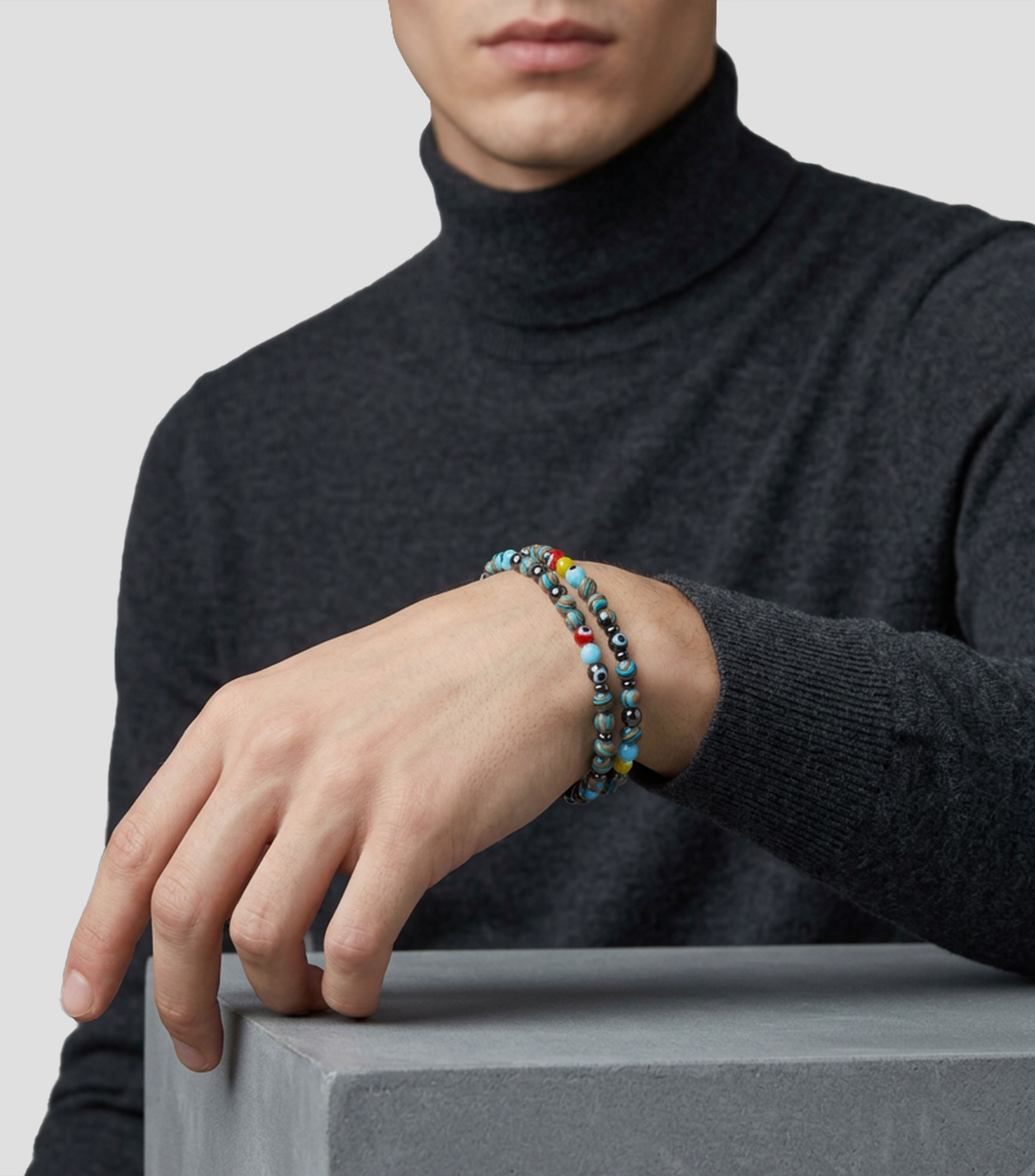 Pulsera Doble Ojitos Hombre