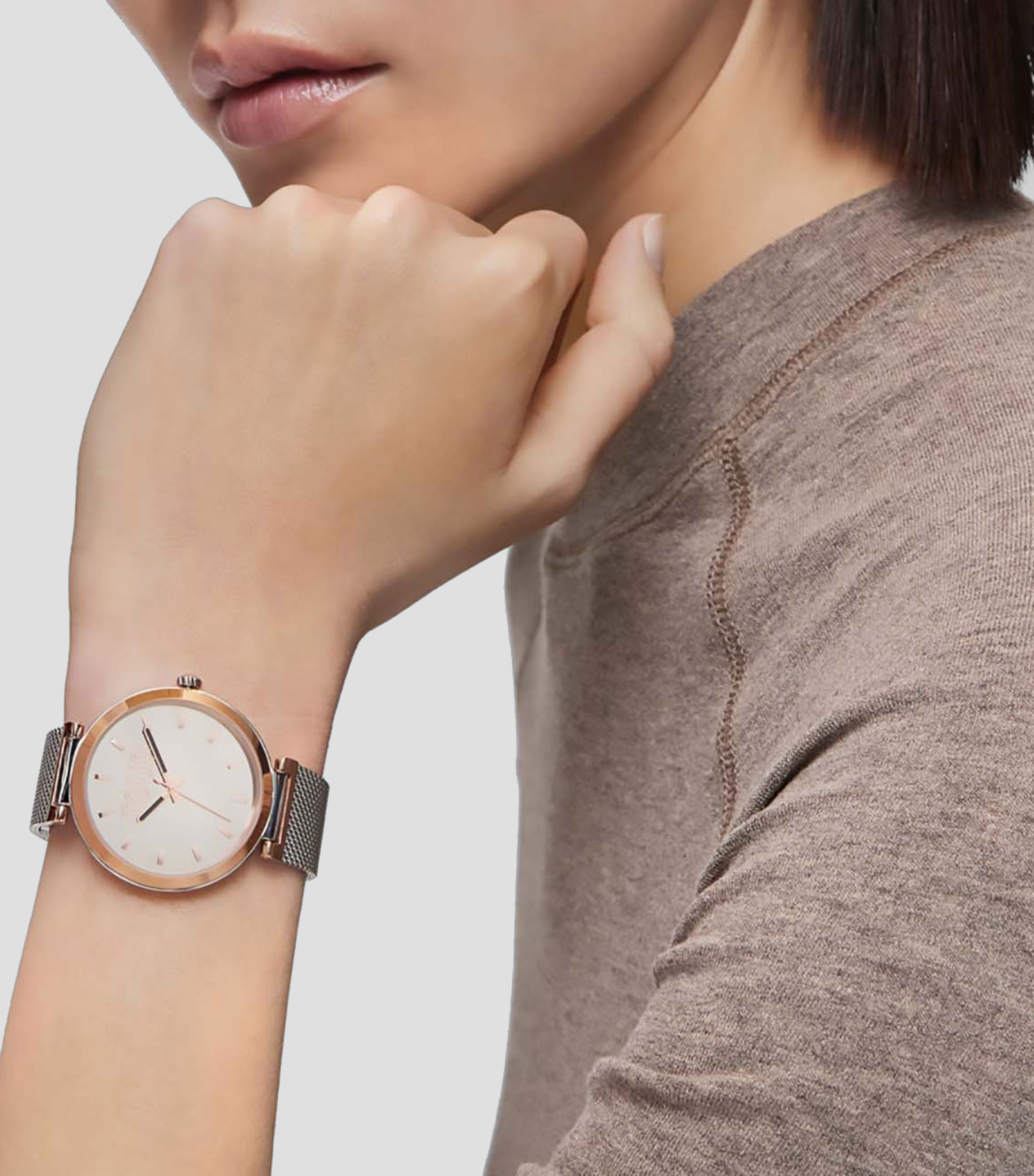 Reloj para Mujer S-Mesh Casual, Oro rosa