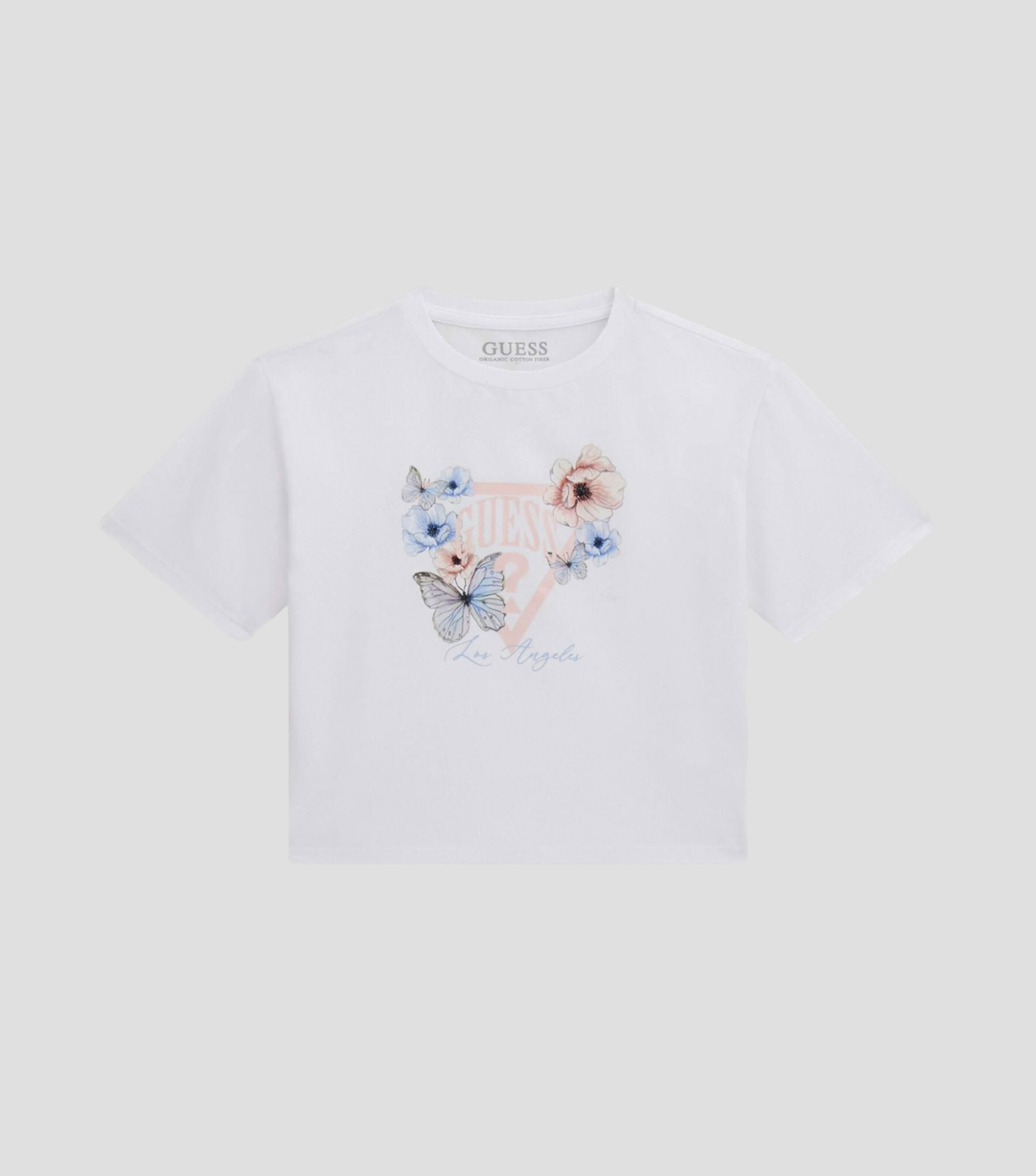 Playera cuello redondo manga corta estampada Niña