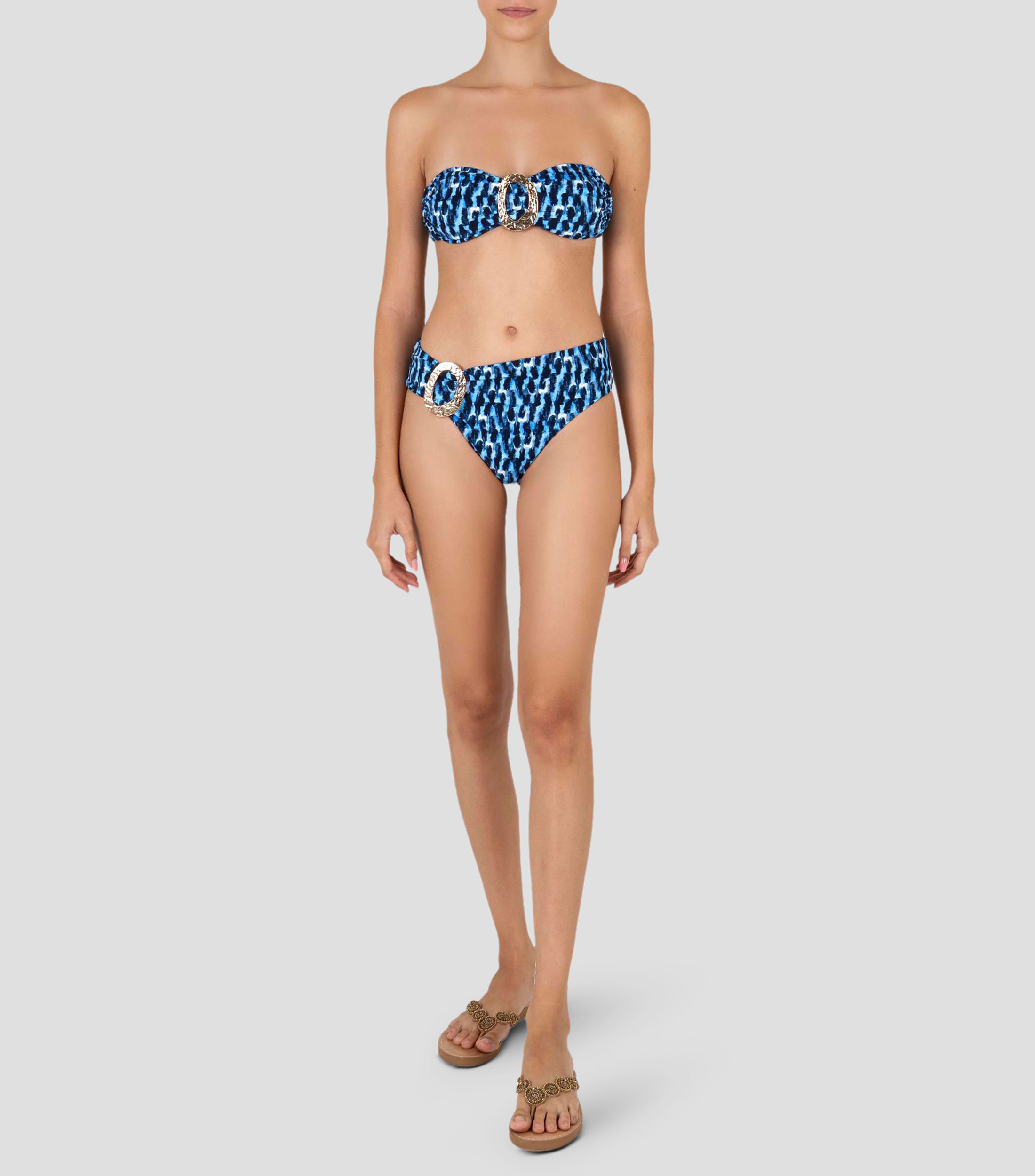 Bikini top Paraty estampado con hebilla Mujer