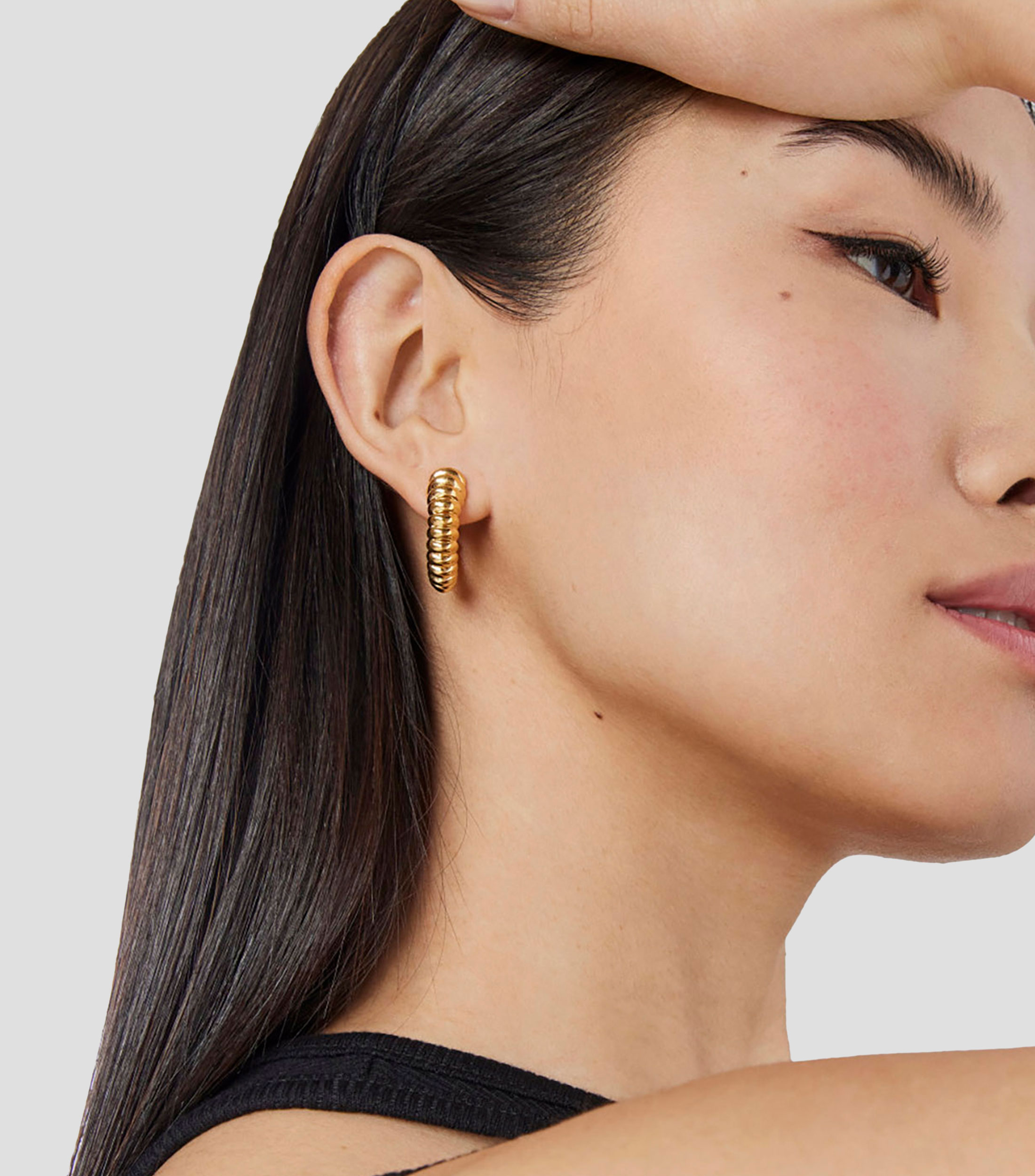 Pendientes en Plata .925 Medialuna Mujer
