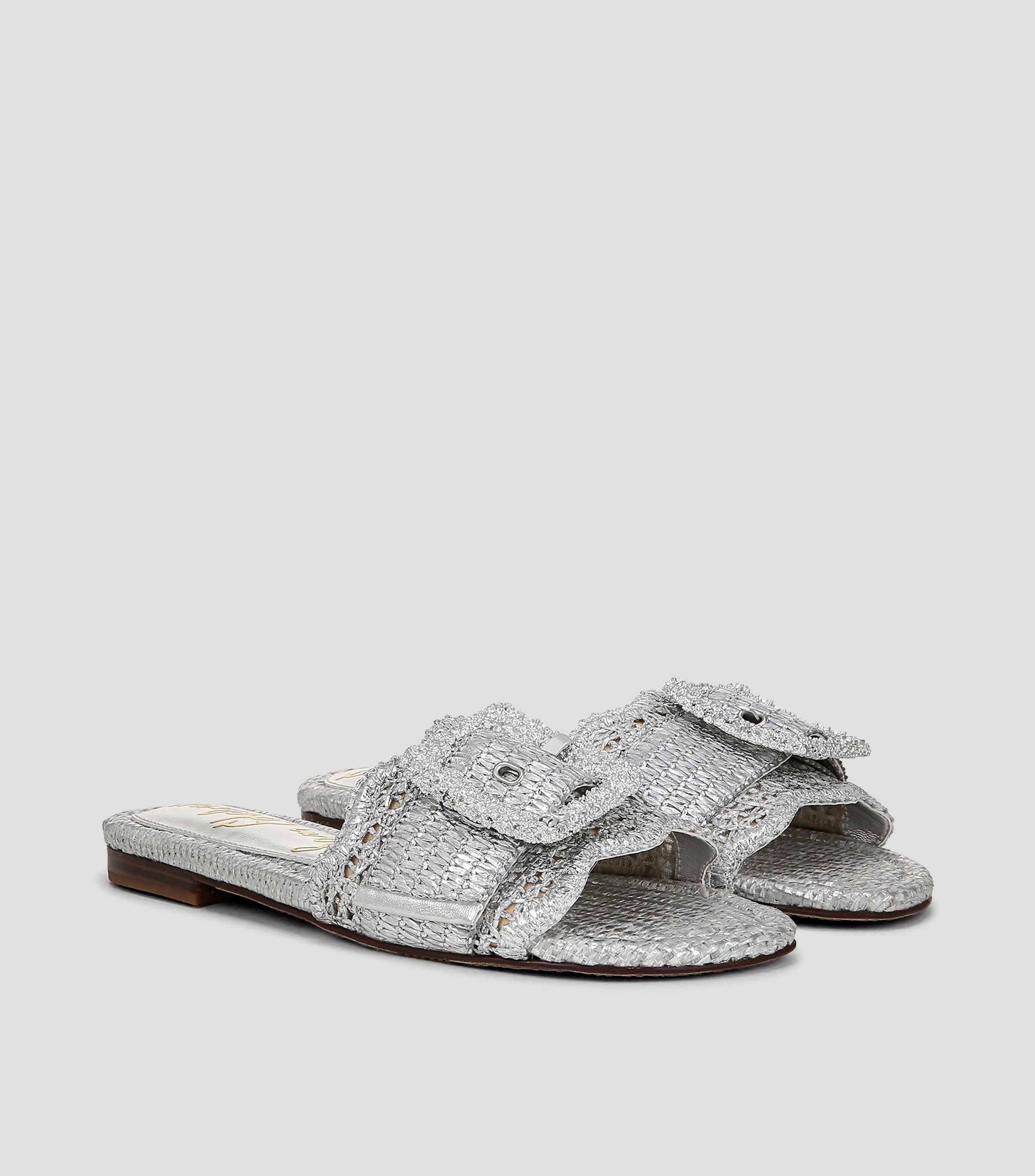 Sandalias con tacón bajo media luna Mujer
