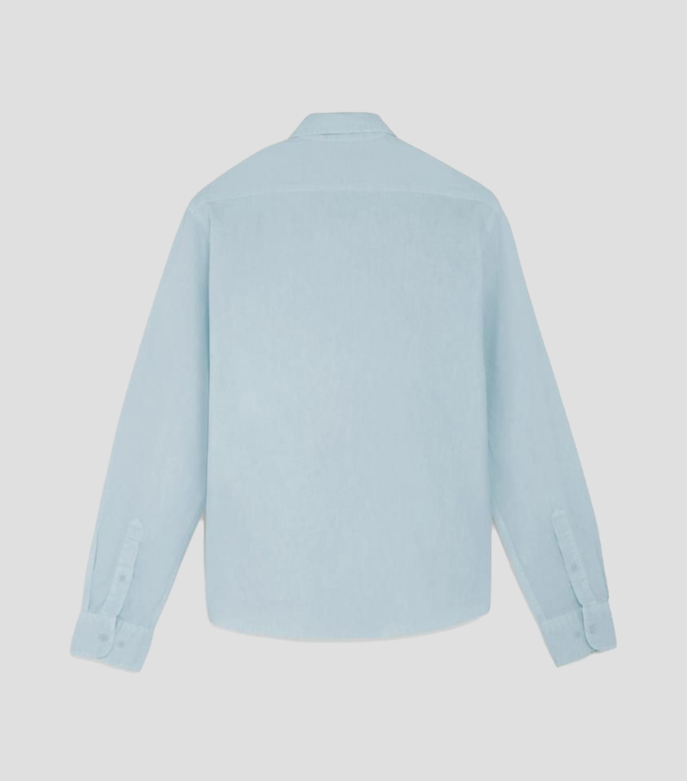 Camisa lisa manga larga Hombre