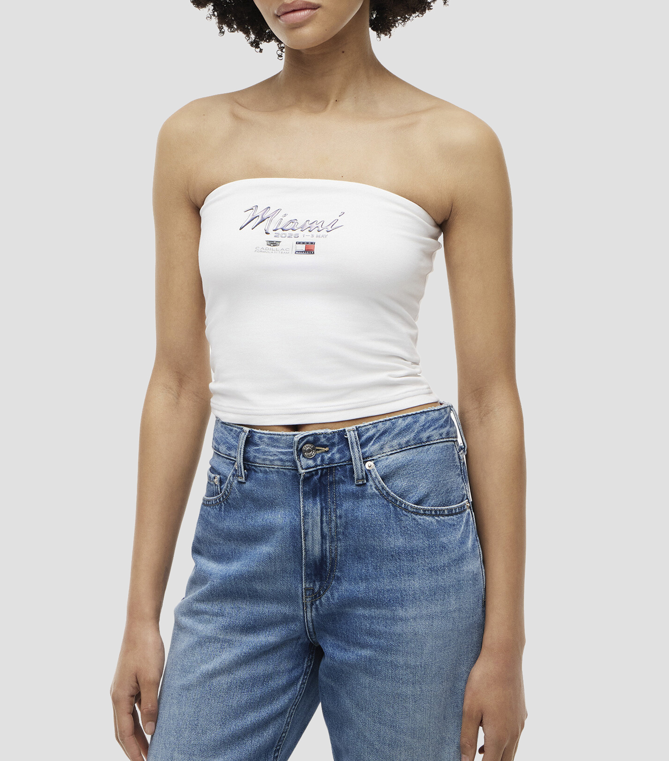 Top con estampado sin mangas Mujer