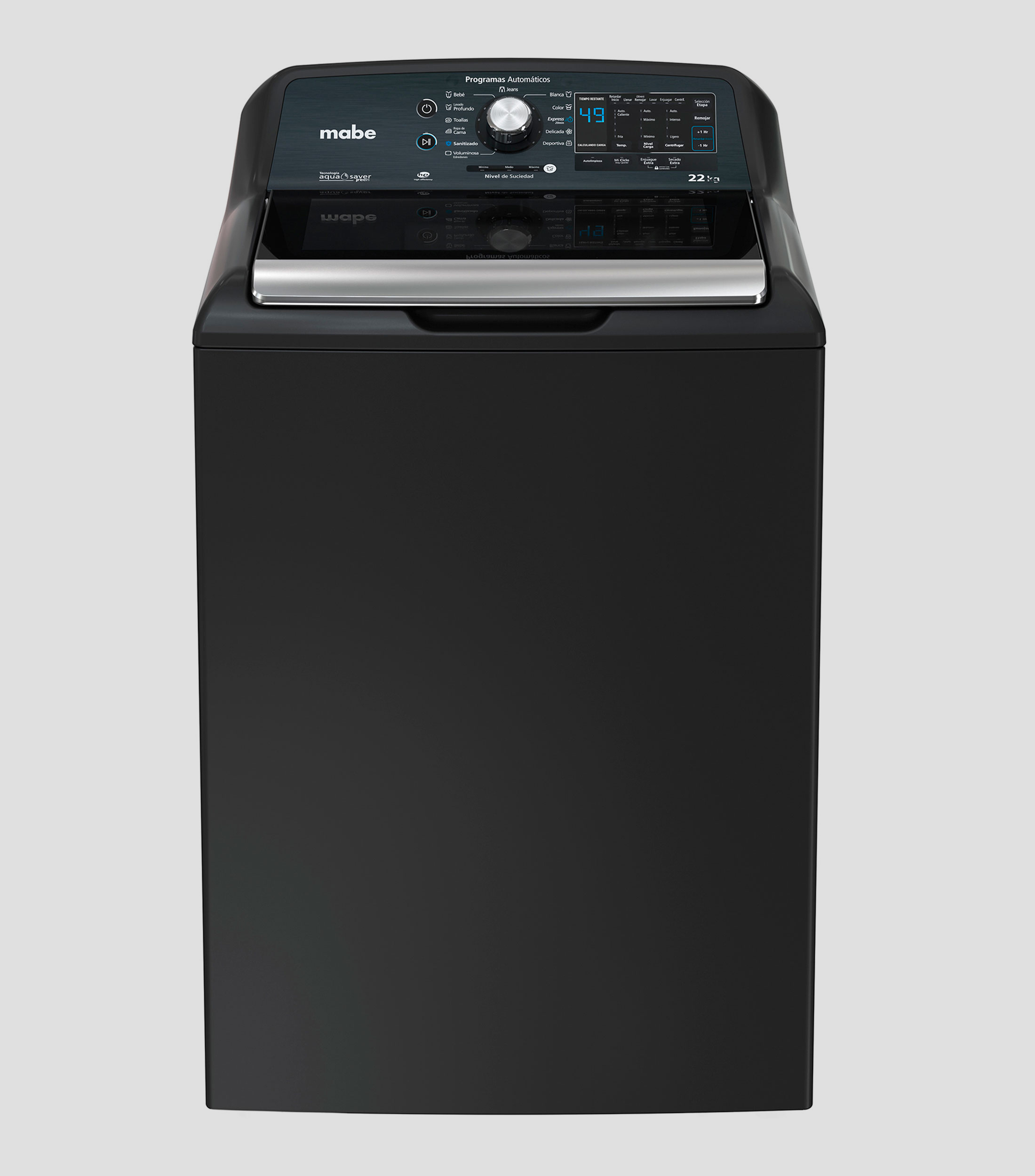 Lavadora automática 22 kg carga superior