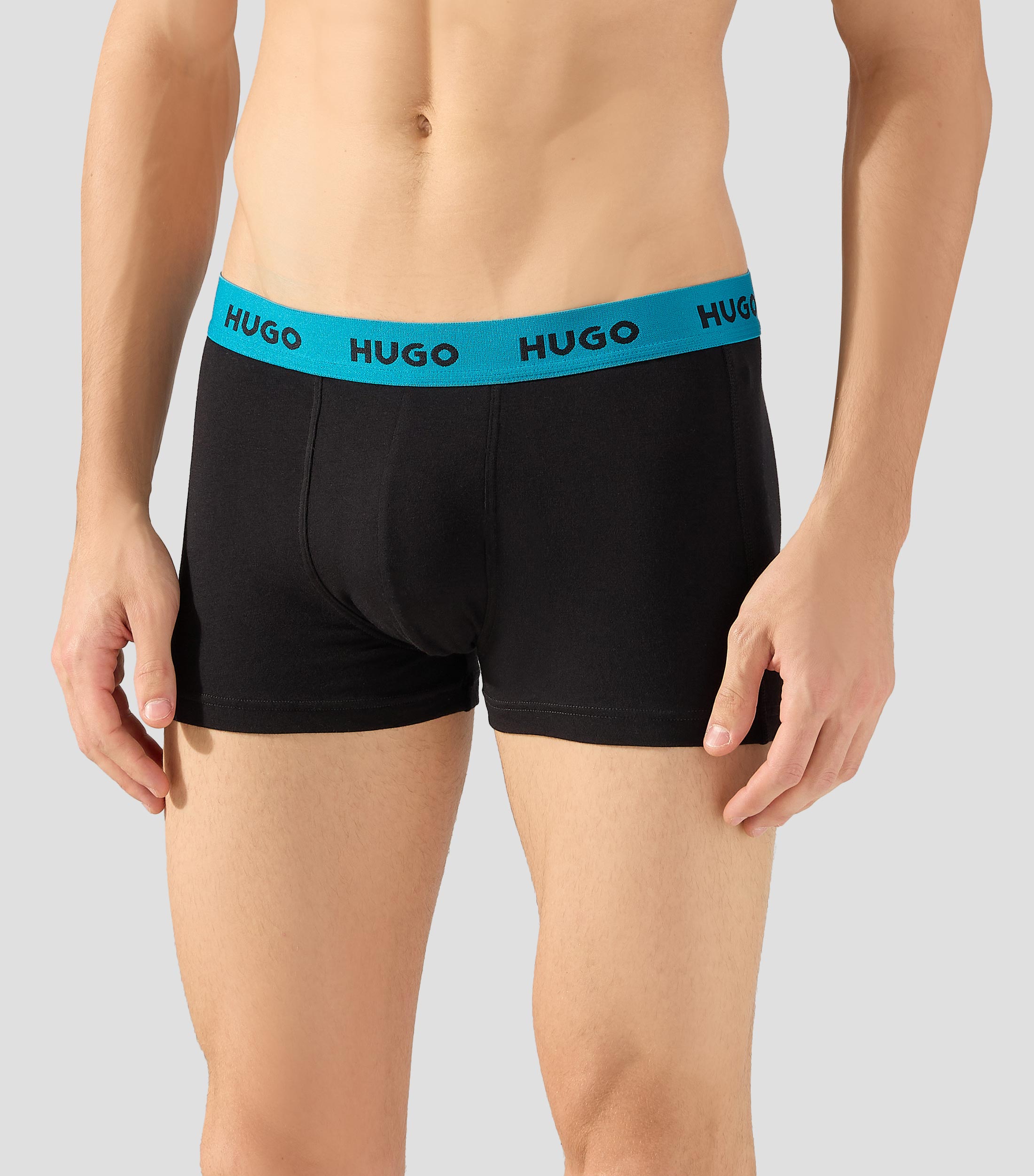 Set de tres bóxers con cintura de jacquard con logos Hombre