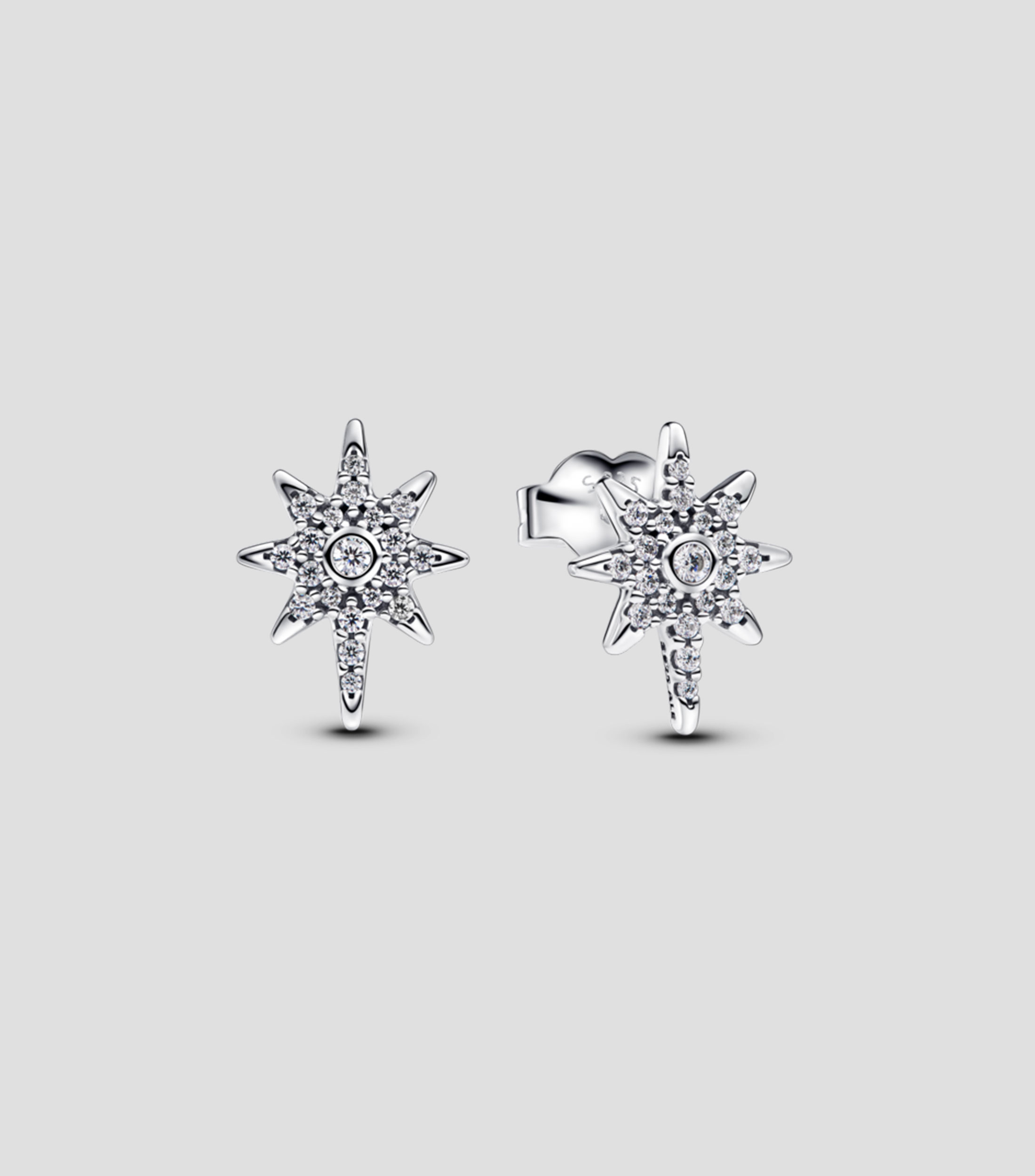 Aretes en Plata Star Northern con Zirconia Cubica Mujer