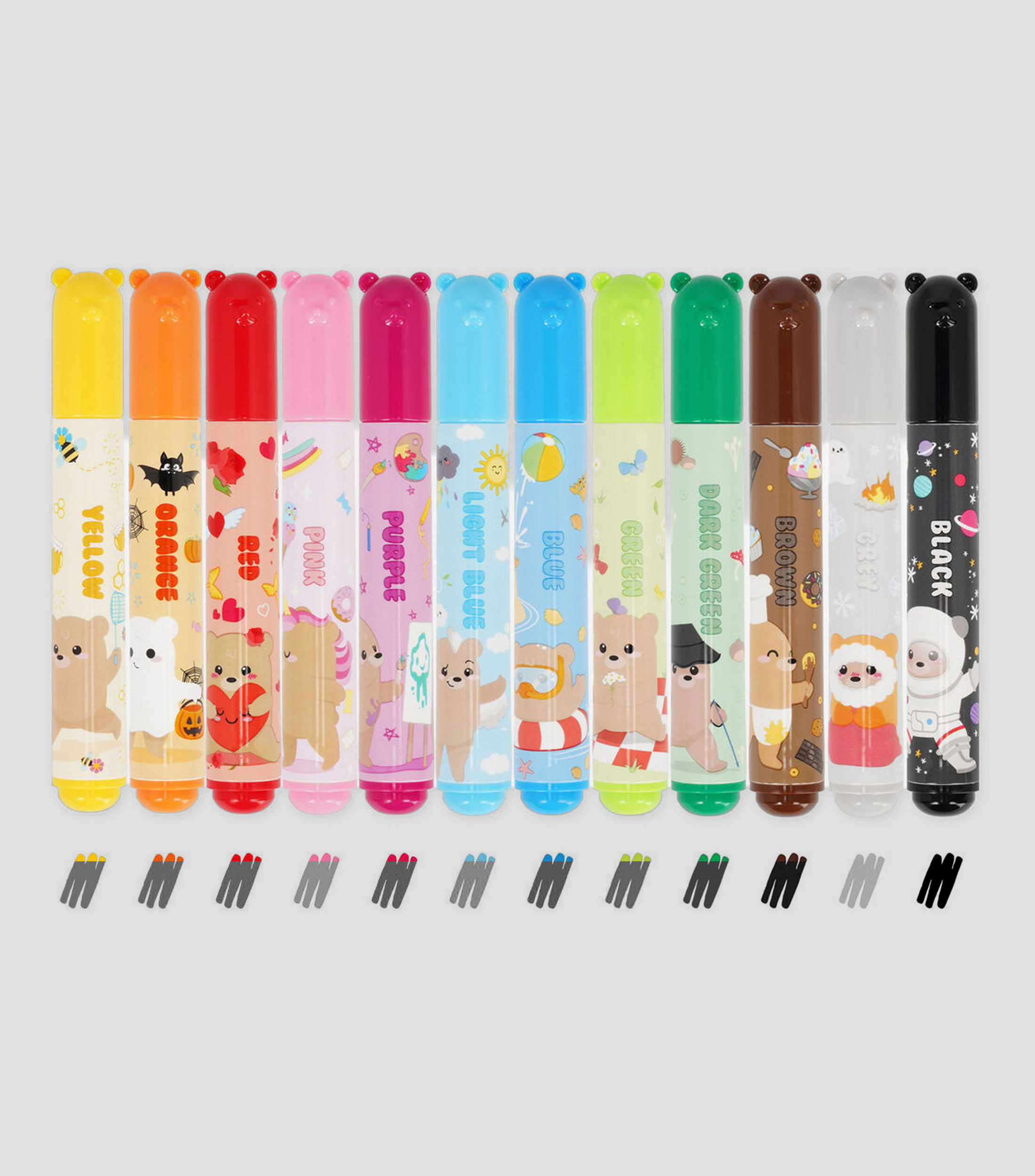 Set de 12 Marcadores Teddy Friends