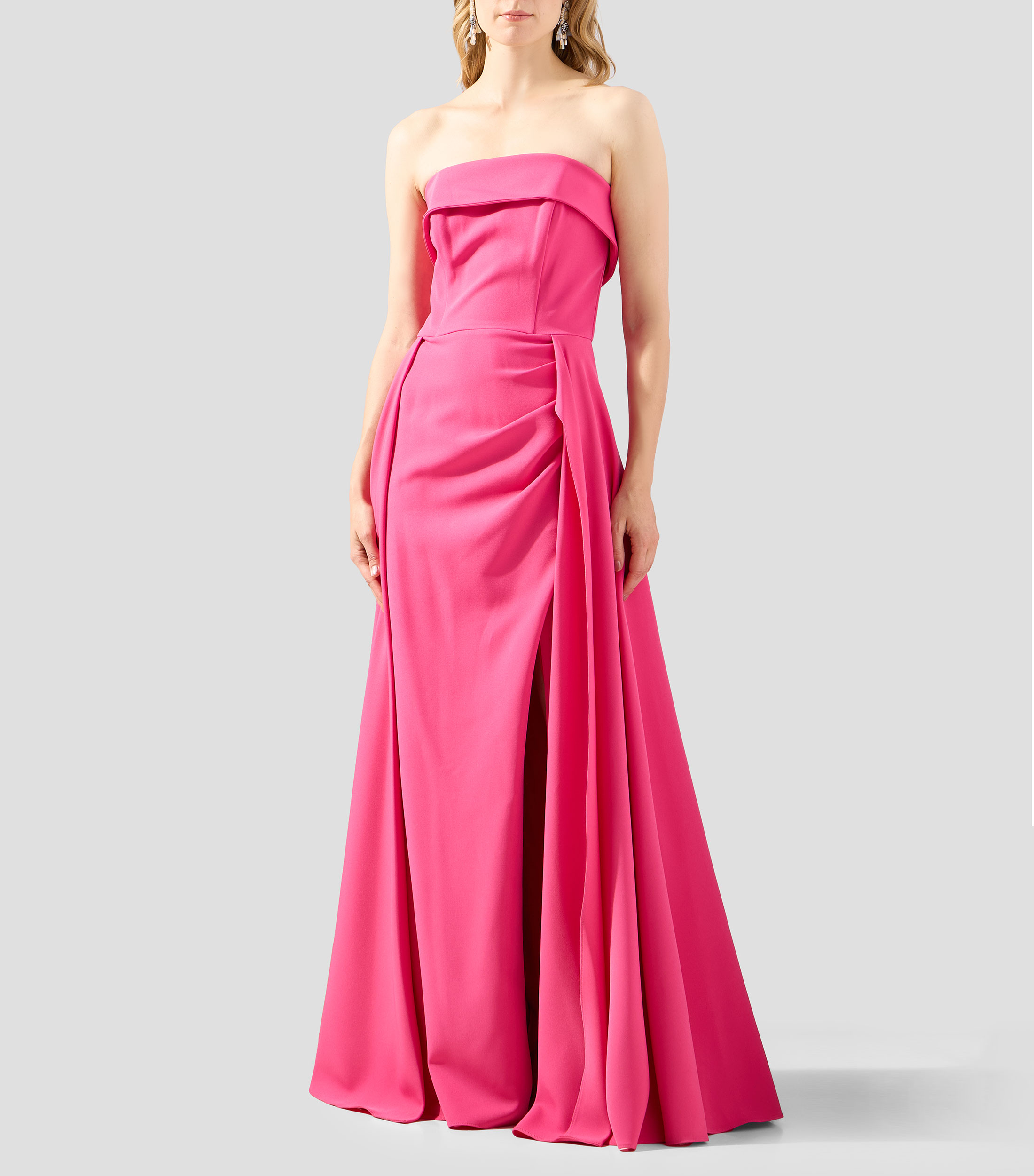 Vestido de fiesta largo liso Mujer