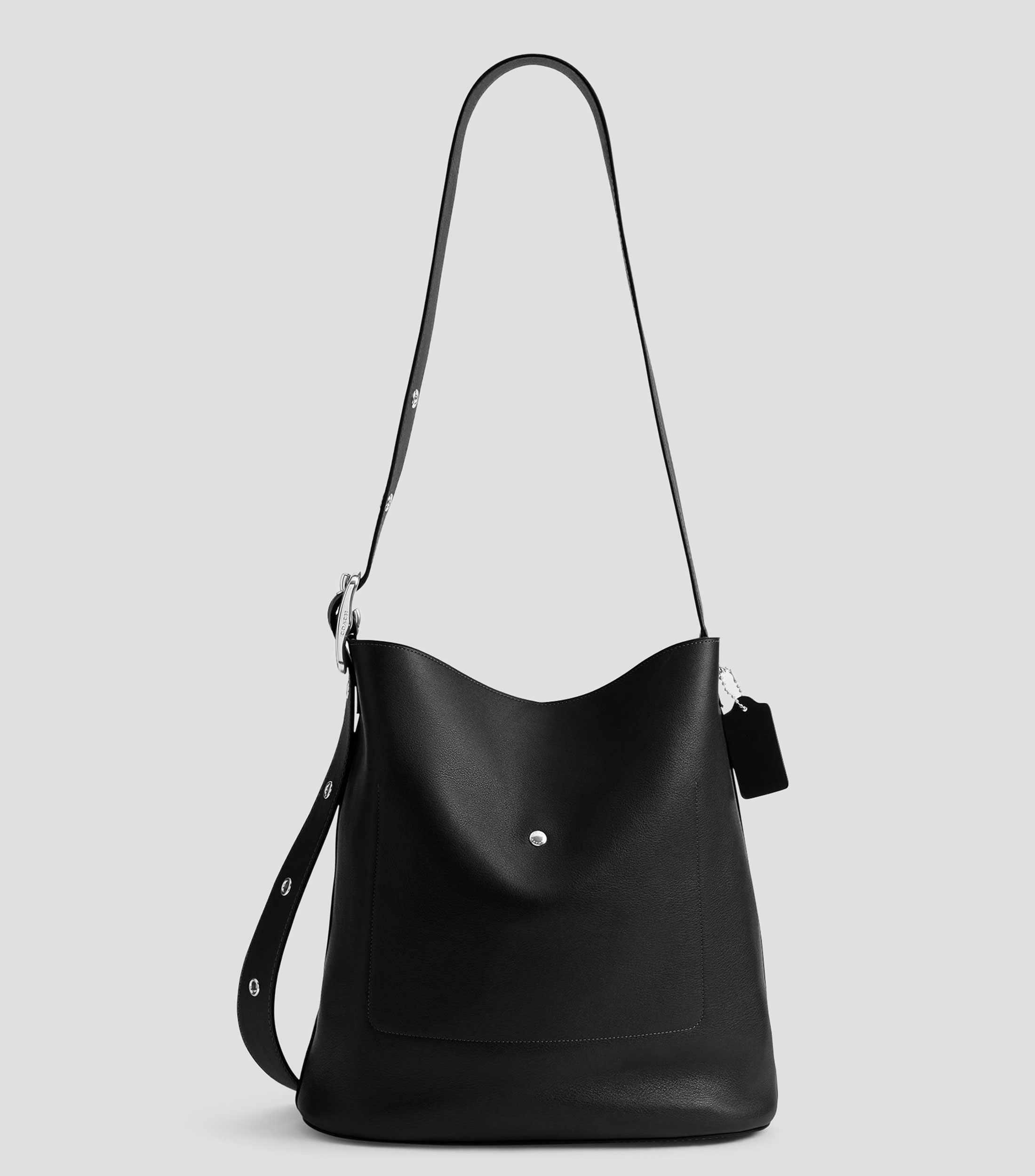 Bolso Shoulder en piel Bleecker liso Hombre