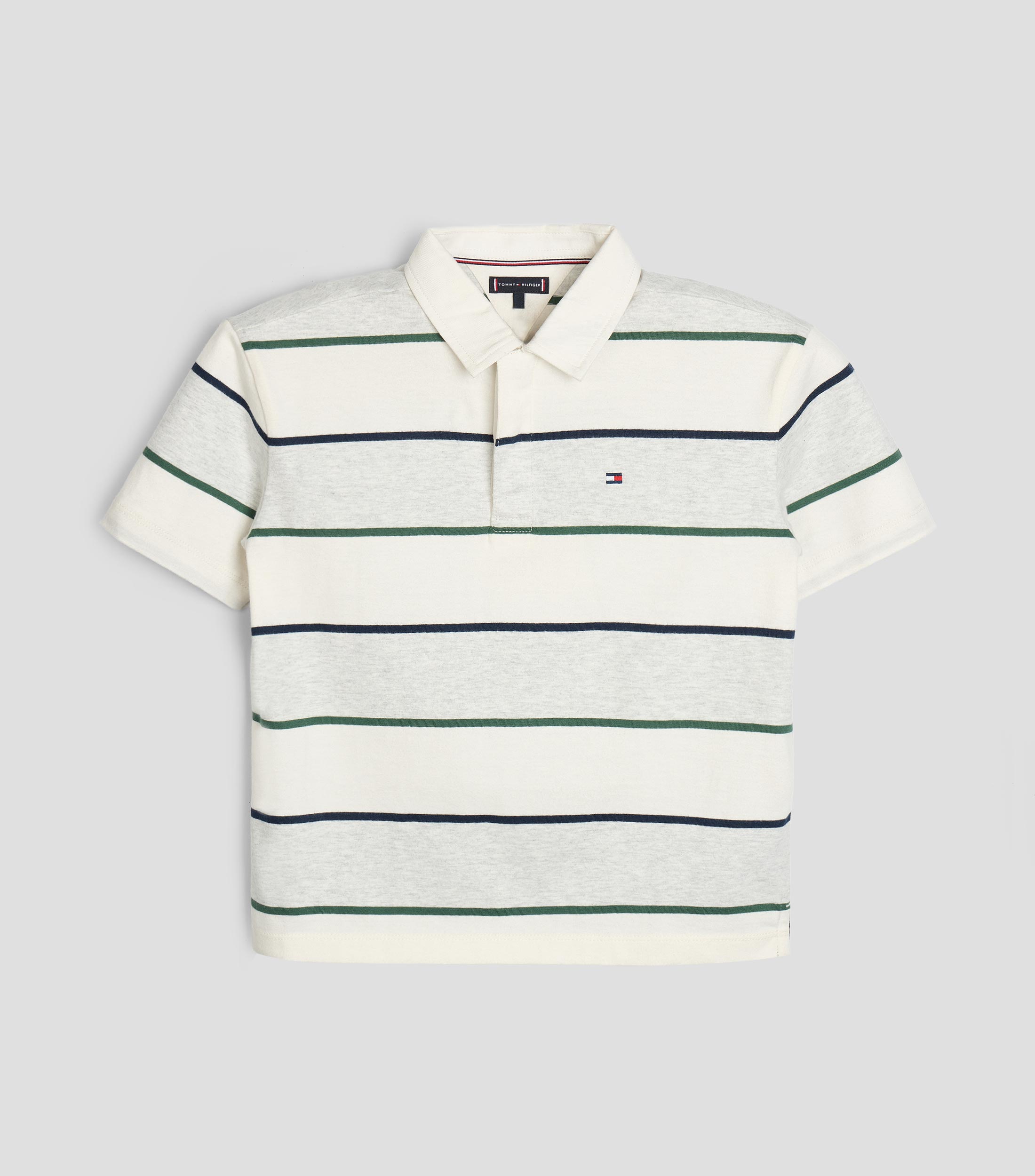 Playera tipo polo manga corta de rayas Niño