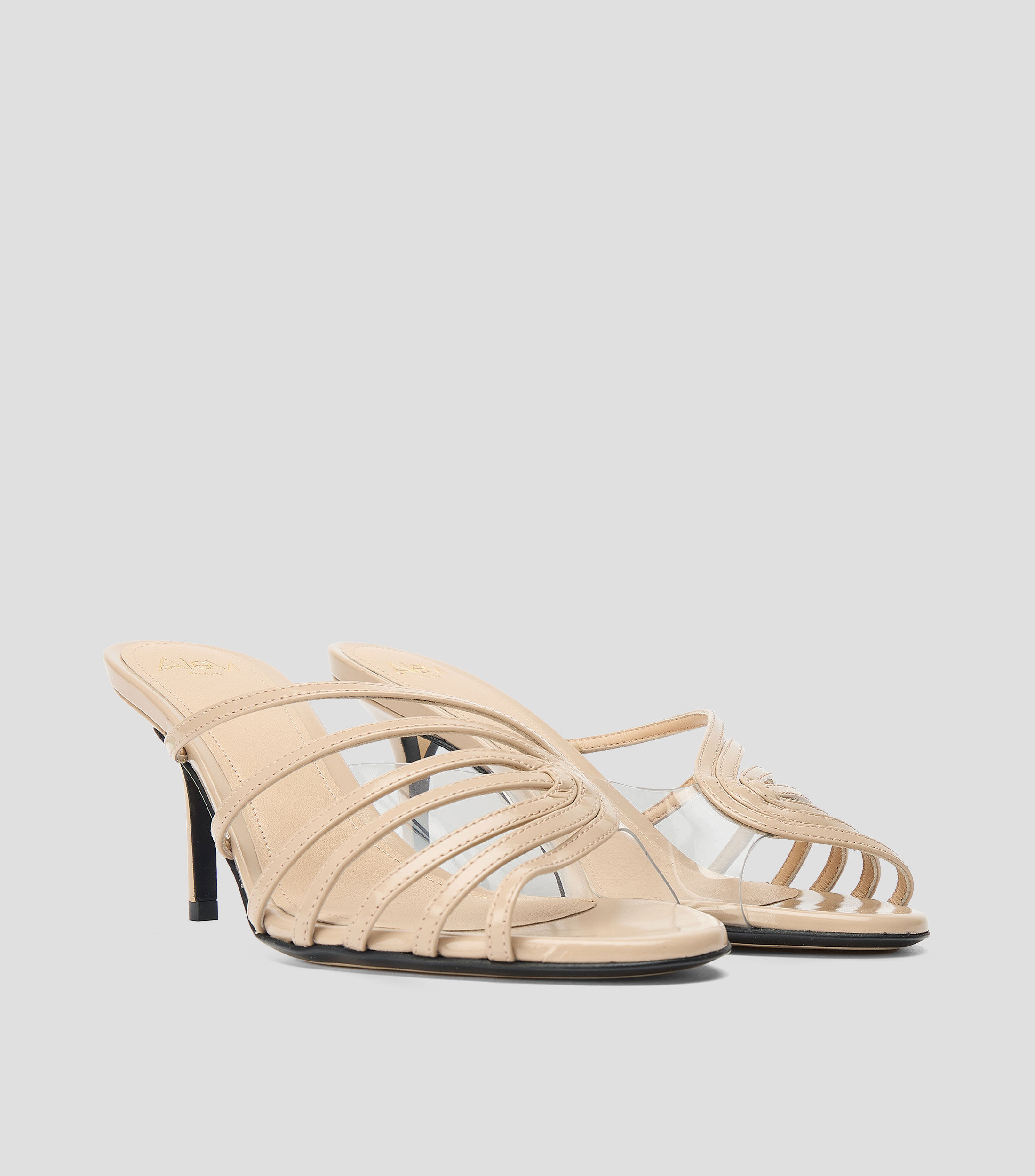 Sandalias con tacón medio de aguja Mujer