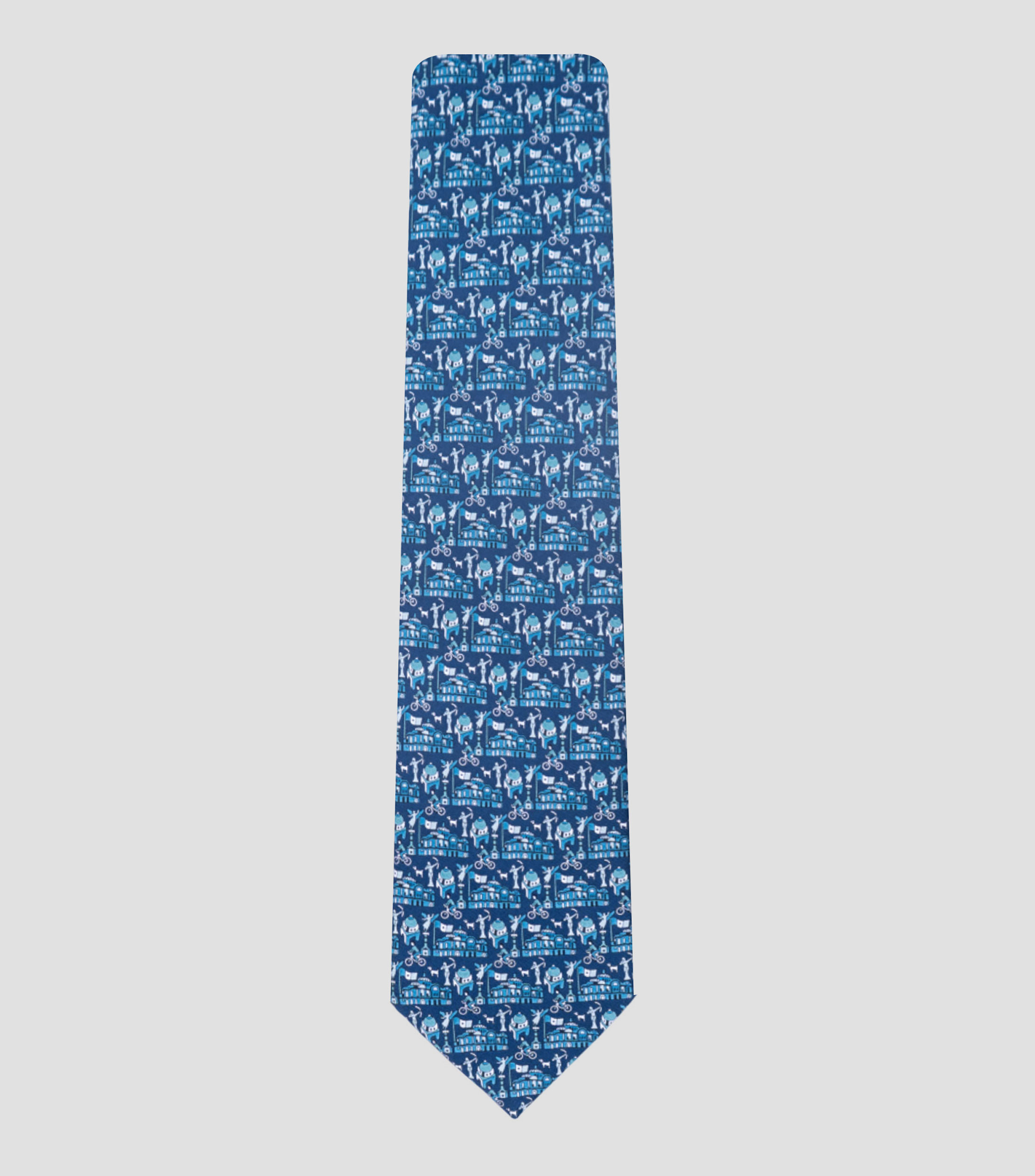 Corbata Mi Ciudad en seda multicolor