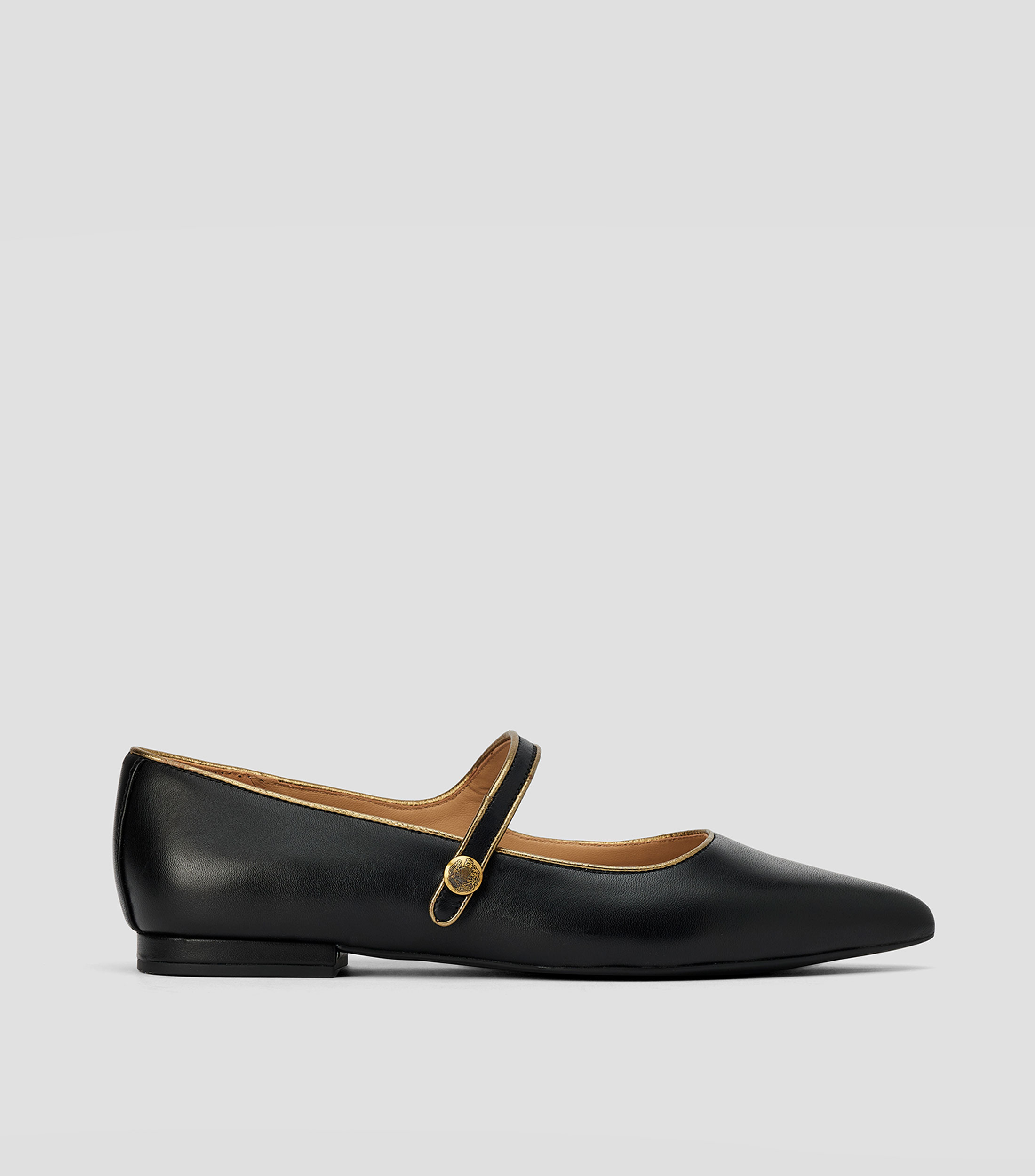 Flats Londyn con tira en piel Mujer