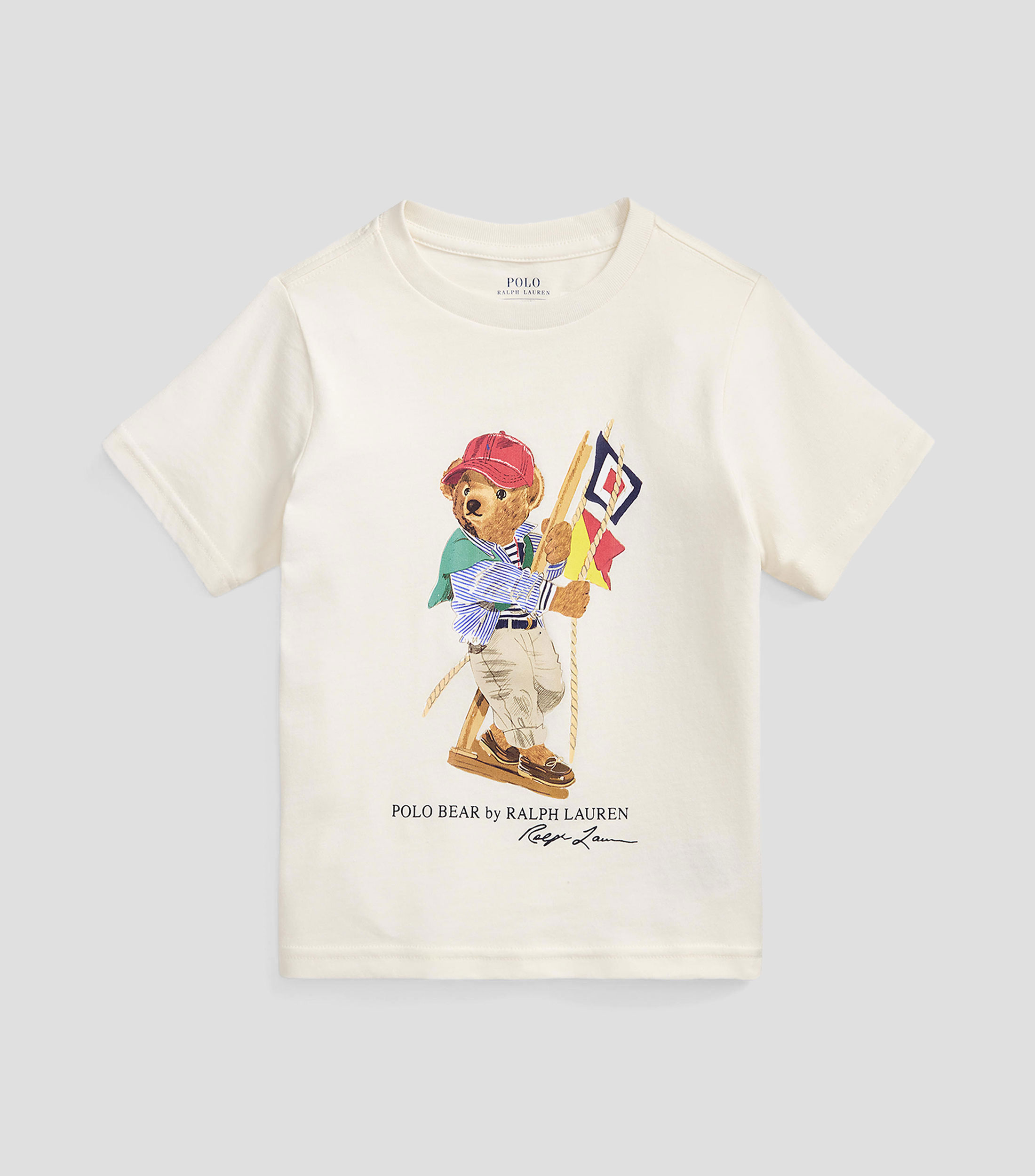 Playera de cuello redondo con manga corta estampada Niño