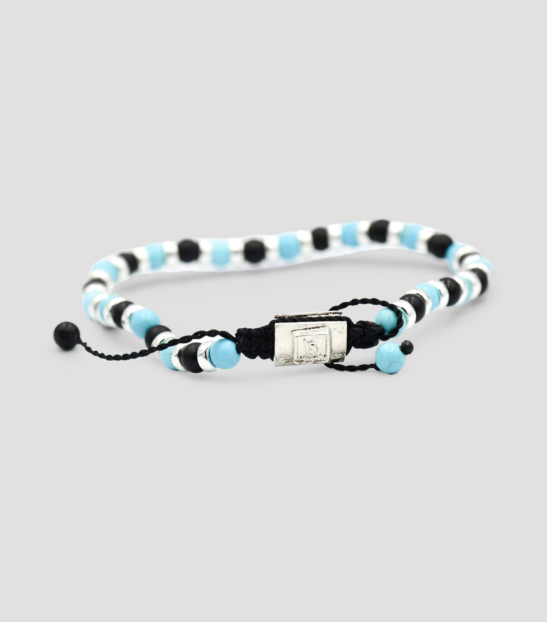 Brazalete Domino con Ónix y Turquesa Hombre