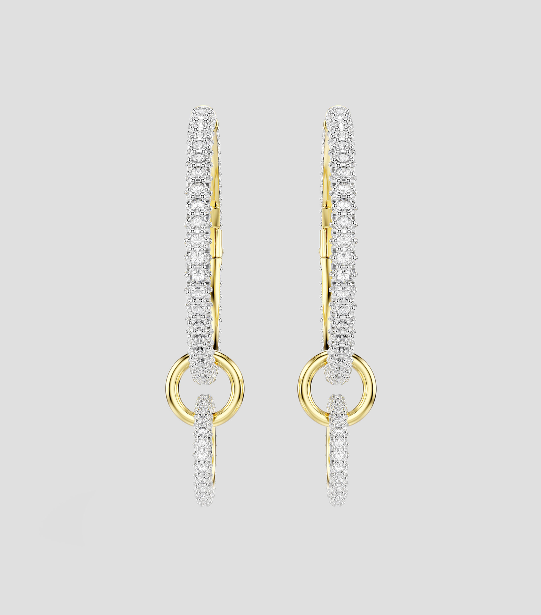 Pendientes Dextera Hoop White con cristal Swarovski Mujer