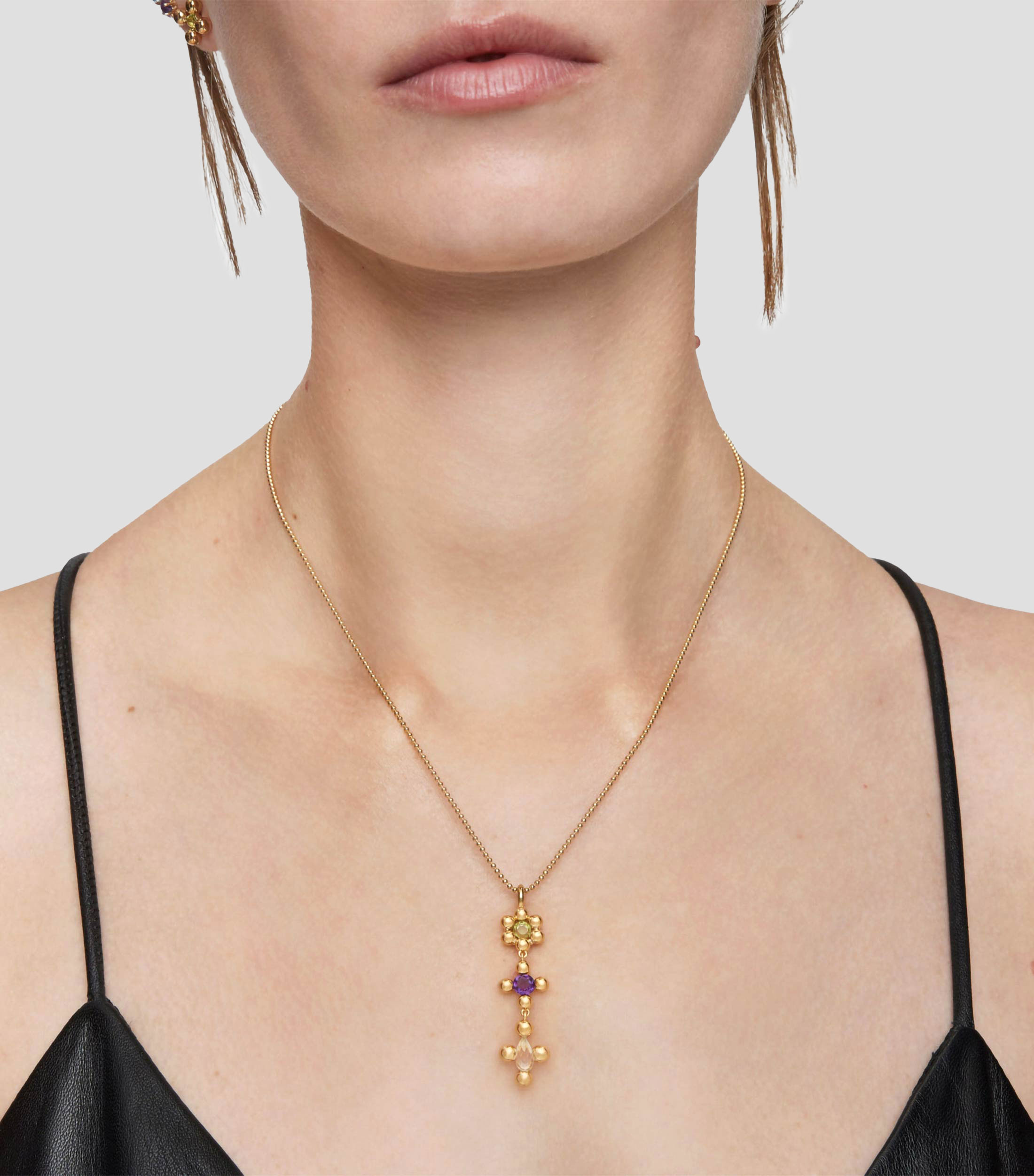 Collar con motivos de flores en plata Sugar Party Mujer