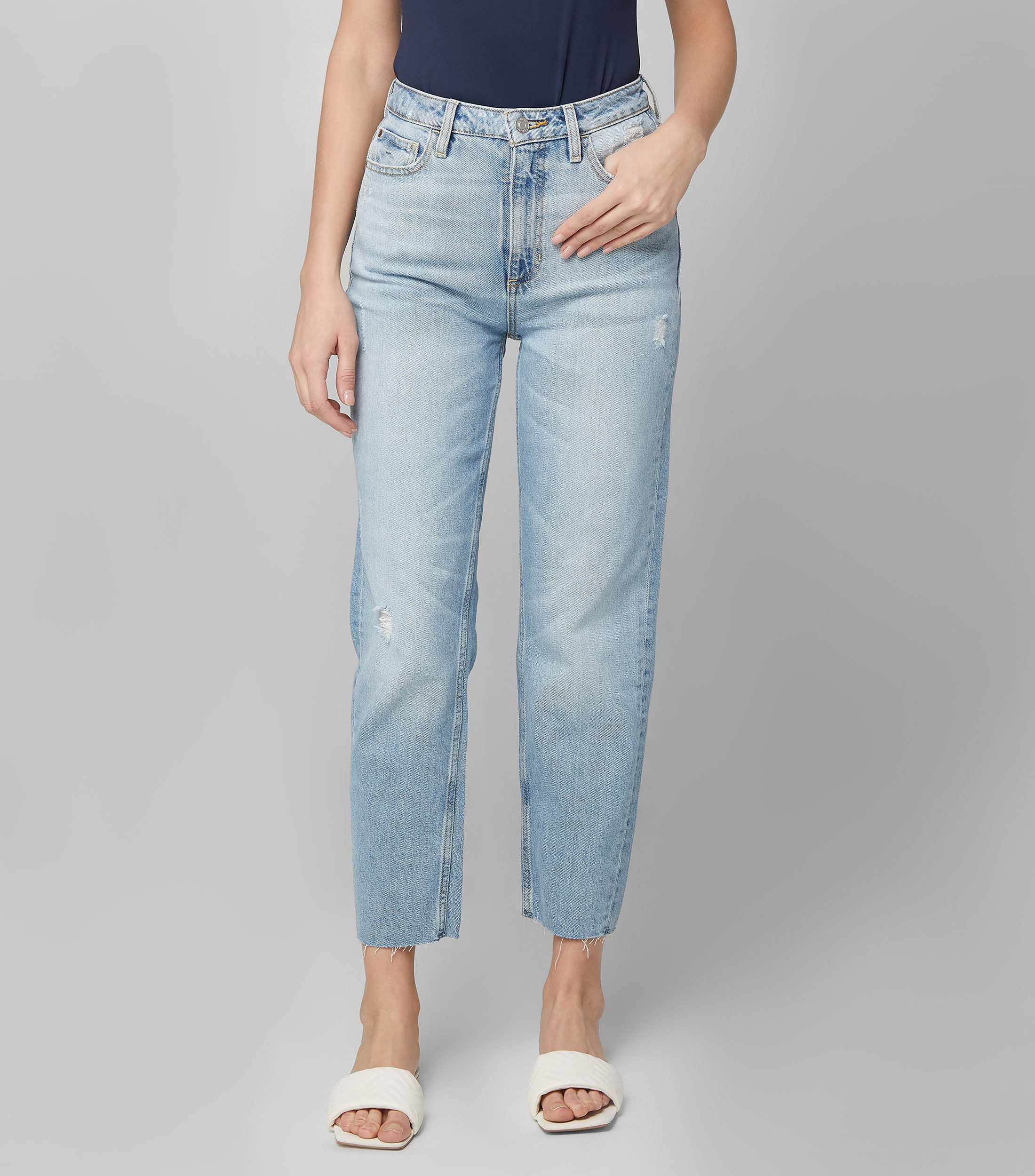 Jeans de corte mom Mujer