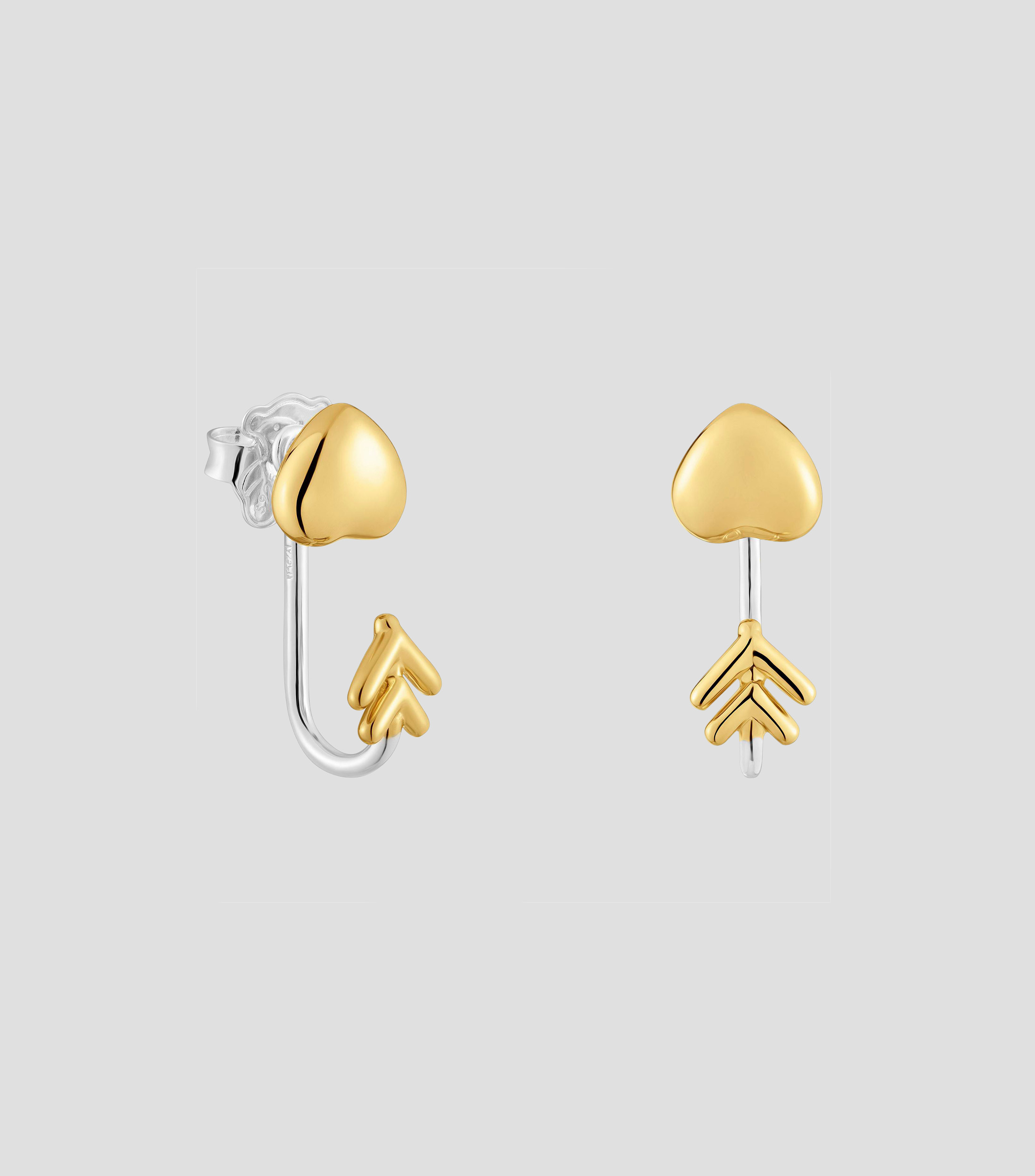 Aretes Flechazo en plata Mujer