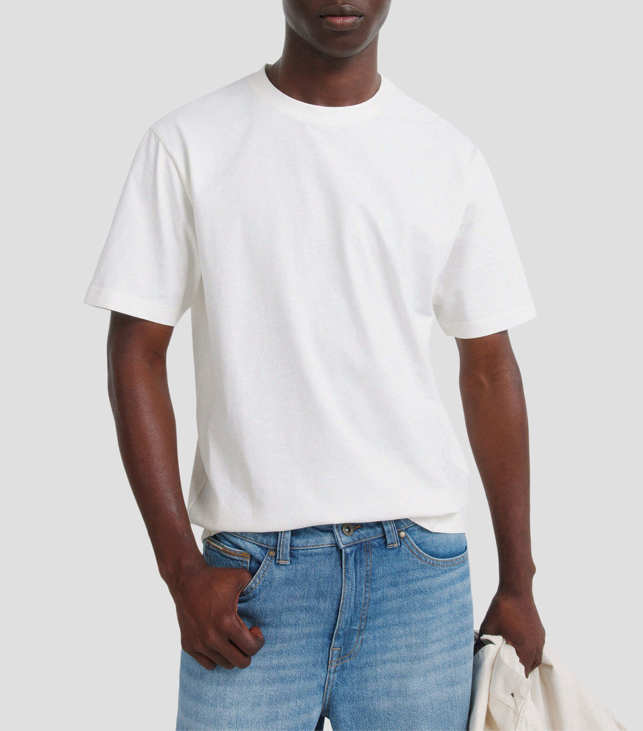 Playera cuello redondo manga corta lisa Hombre
