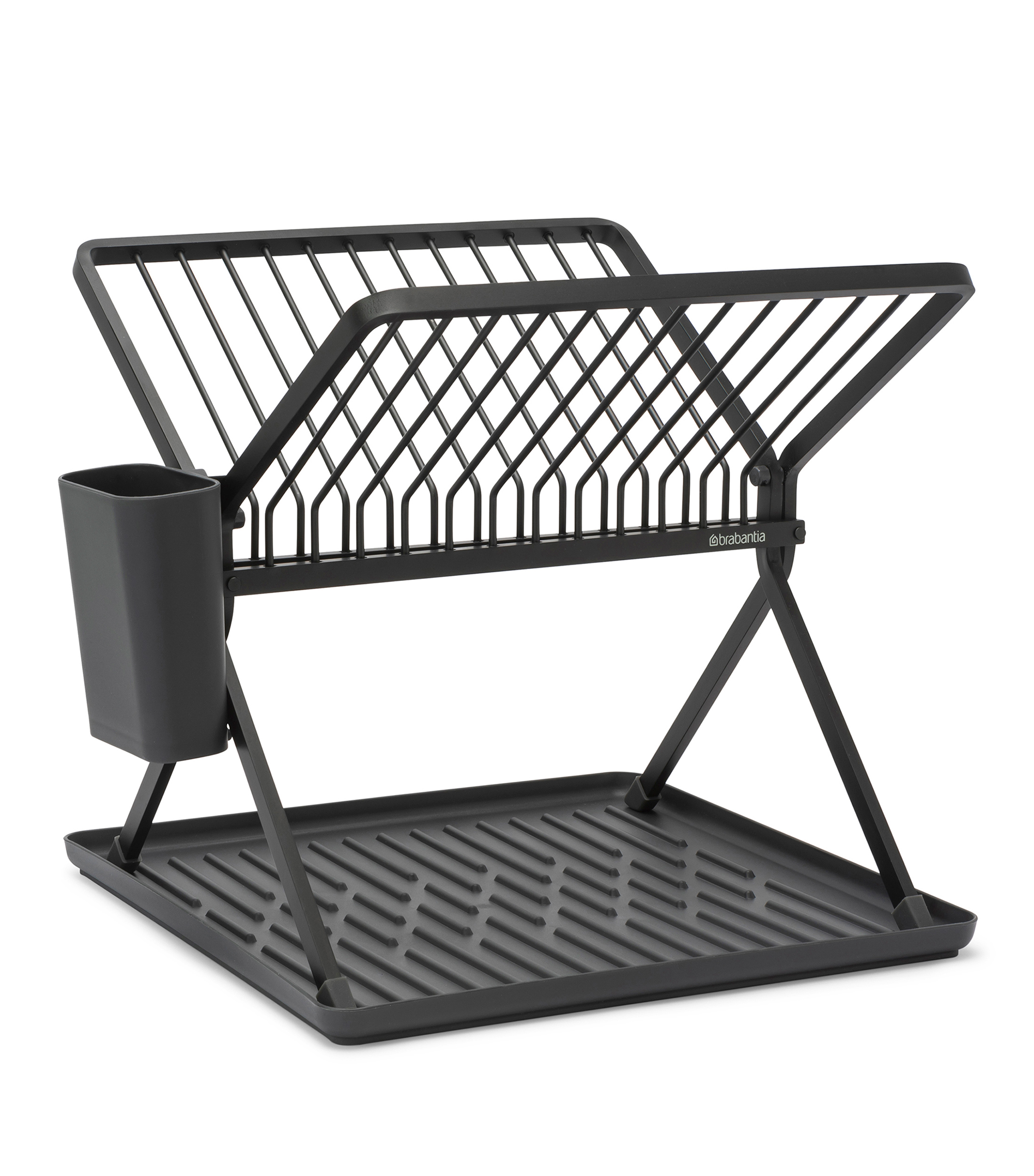 Escurridor para Platos Plegados Gris Oscuro