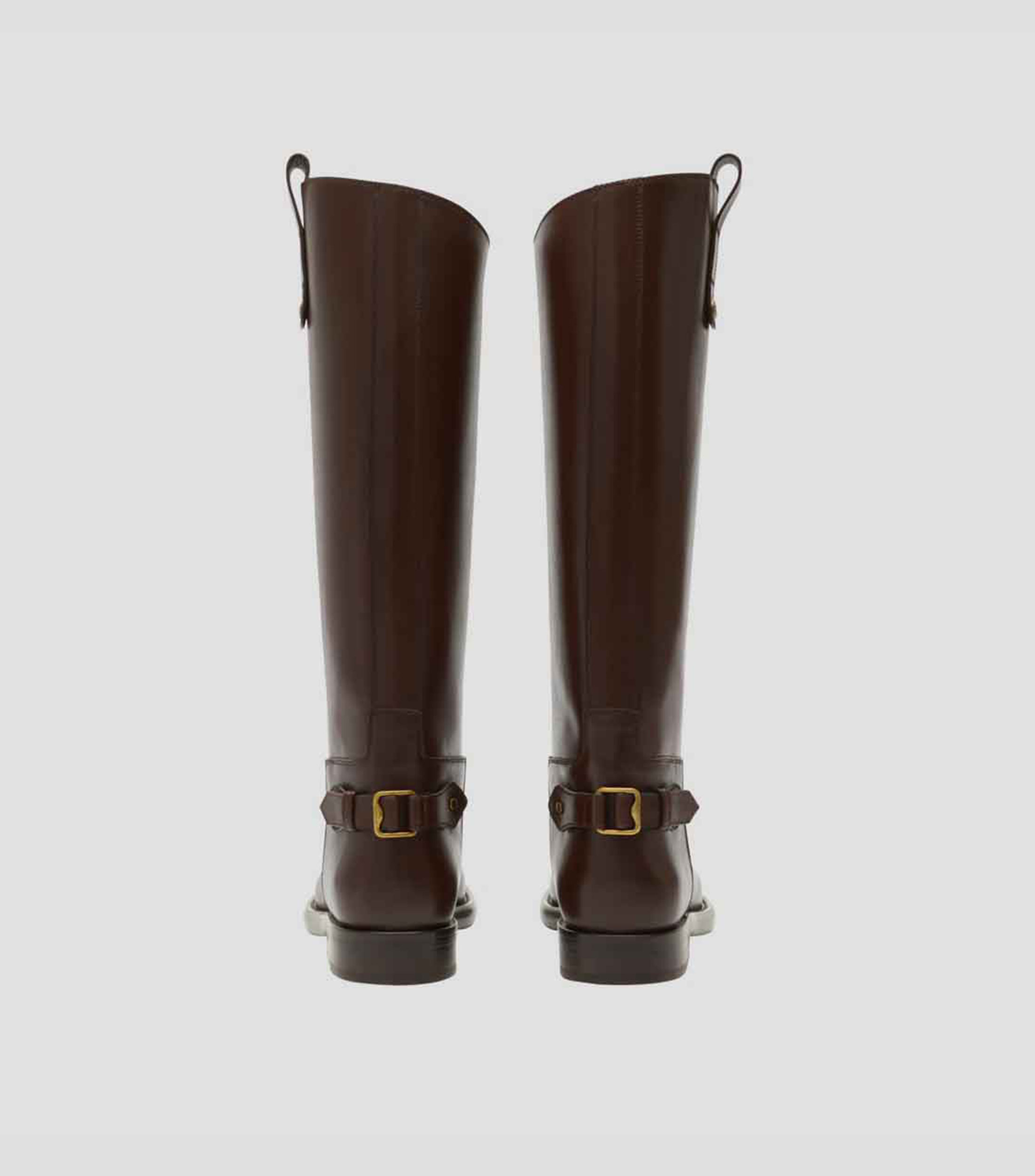 Botas Largas en piel planas Mujer