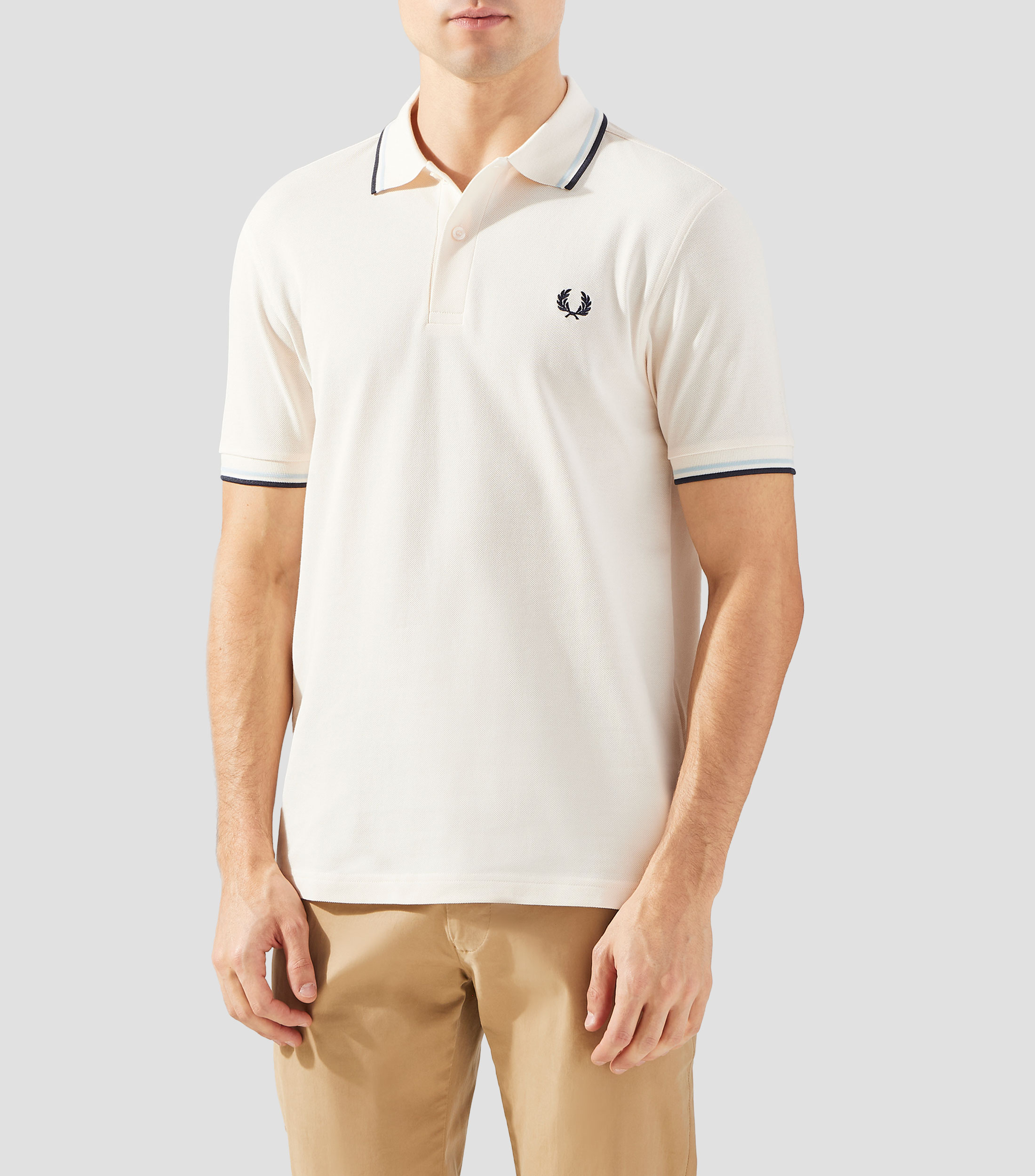 Playera tipo polo manga corta con lisa Hombre