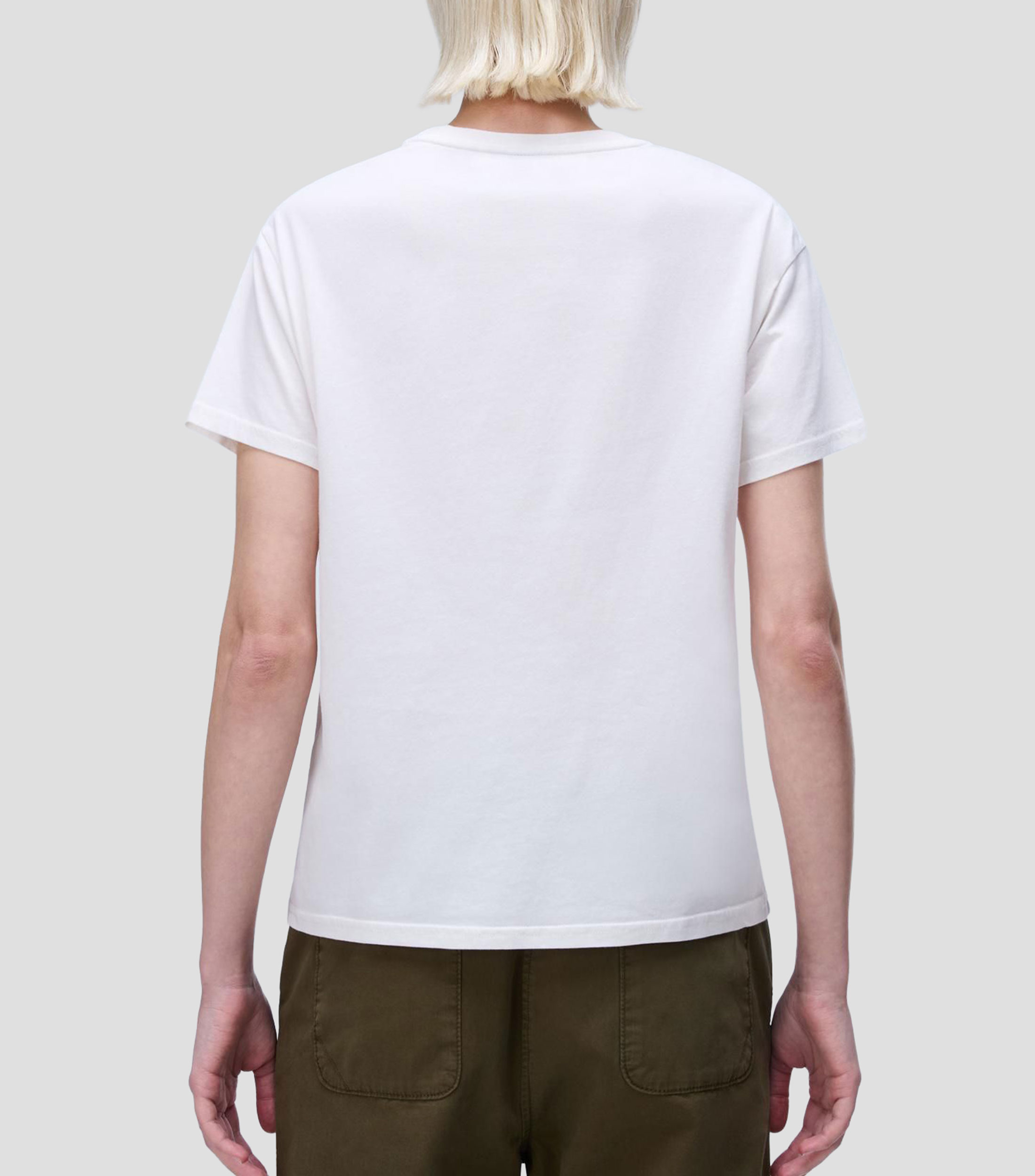 Playera cuello redondo manga corta Aurora lisa Mujer