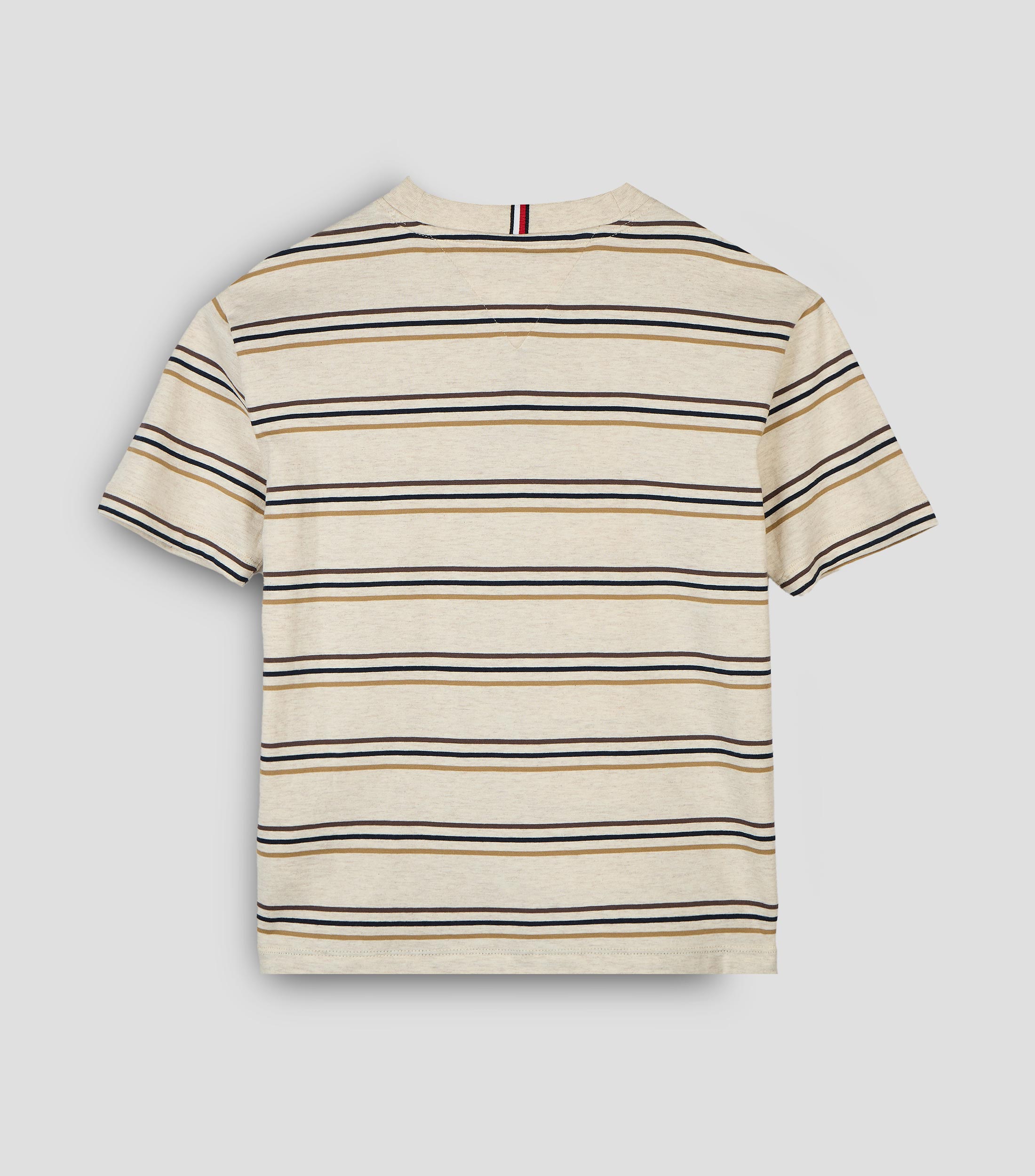 Playera cuello redondo manga corta con rayas Niño