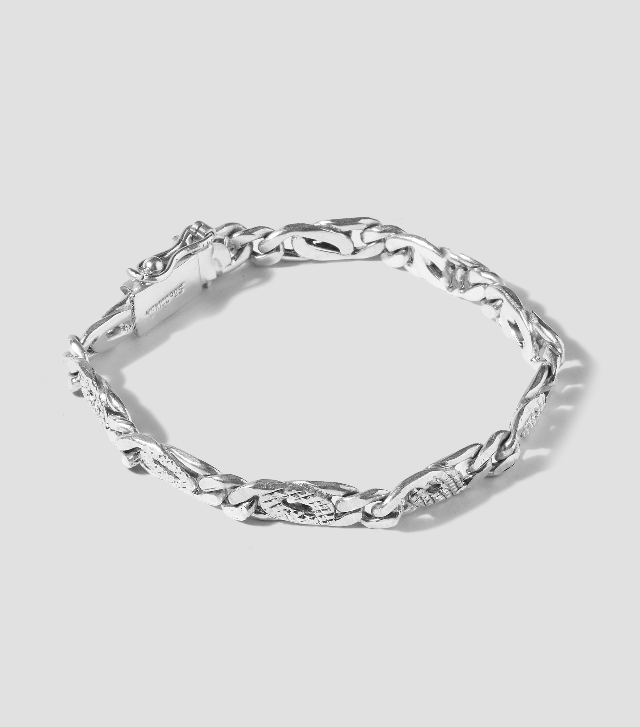 Pulsera en plata .925 tejida Hombre