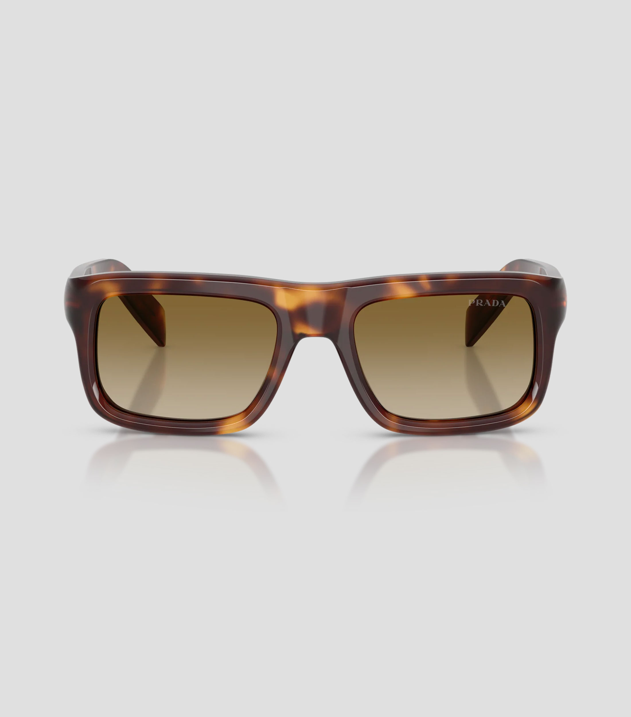 Lentes de sol cuadrados marrón Hombre