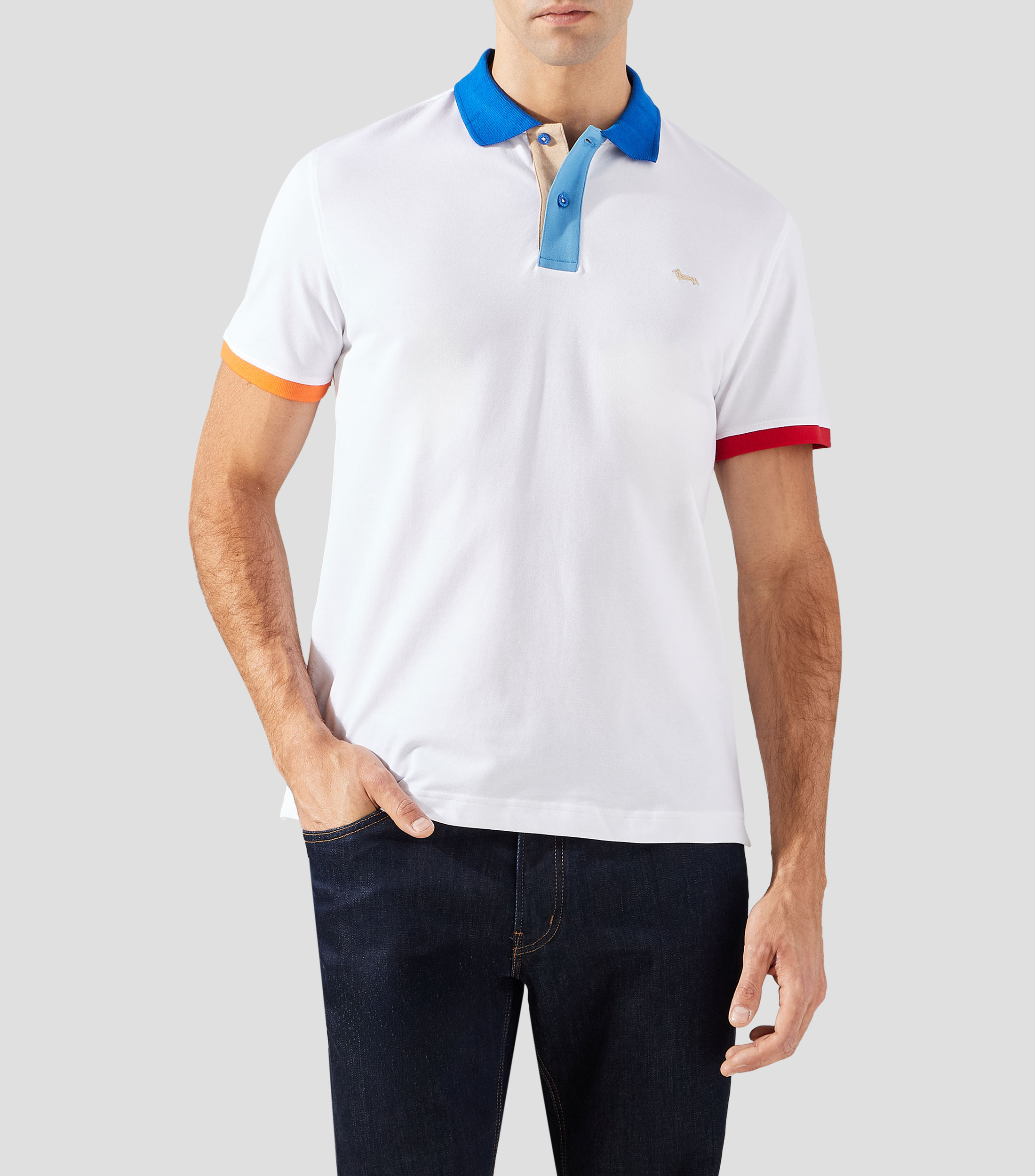 Playera polo manga corta lisa Hombre