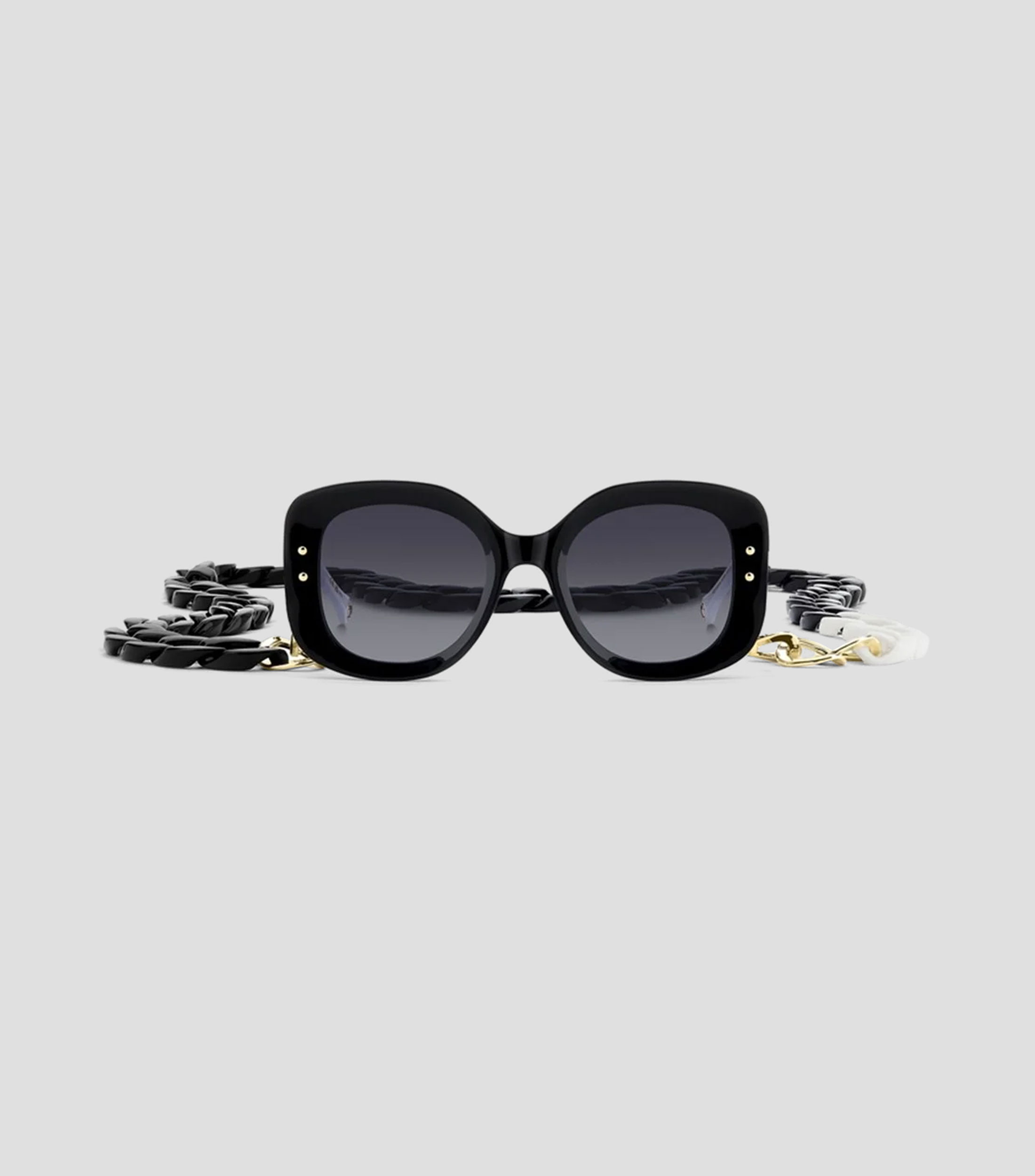 Lentes de sol cuadrados Her negro con blanco Mujer