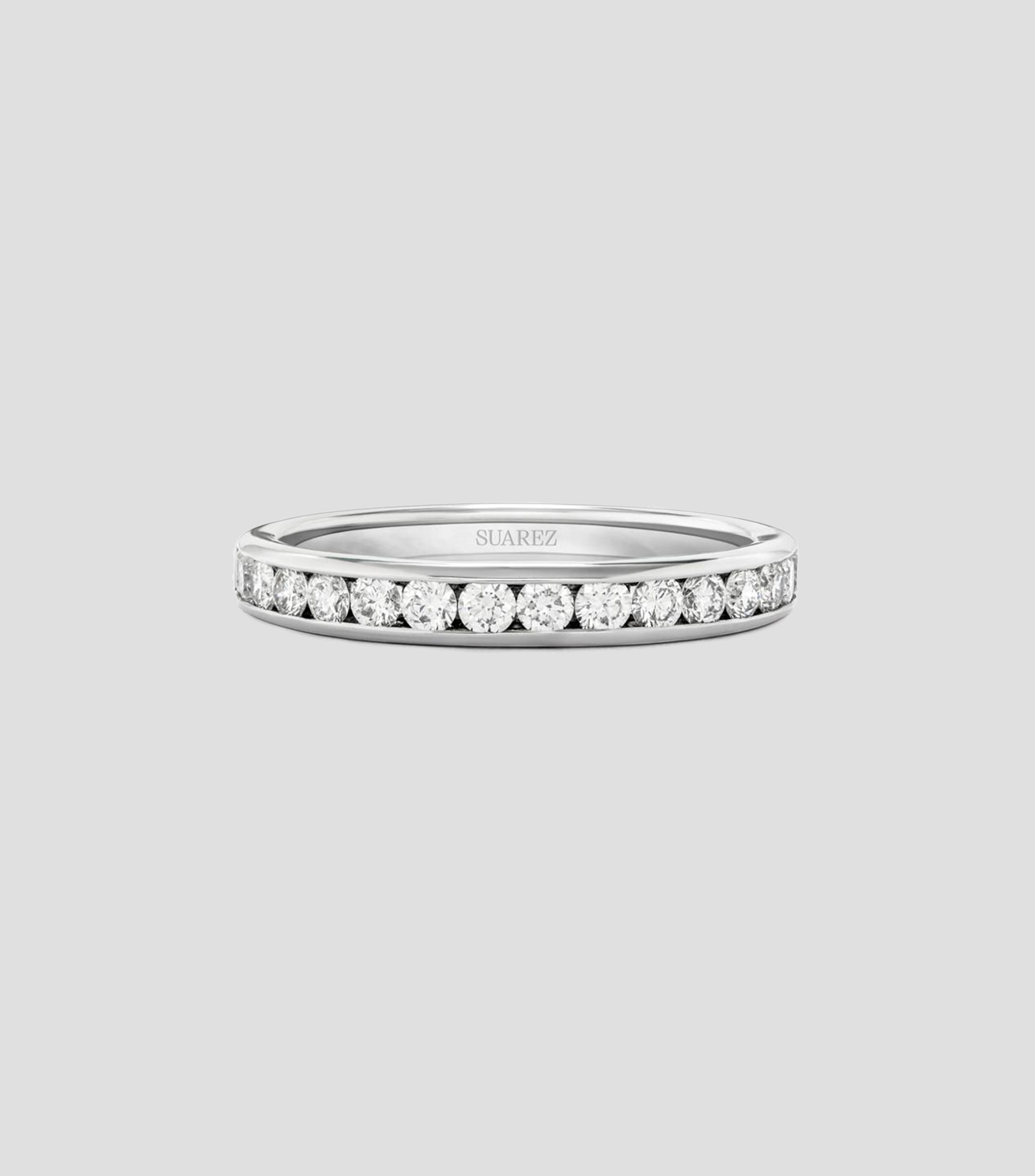 Anillo en Oro blanco de 18 Kilates con diamantes Mujer