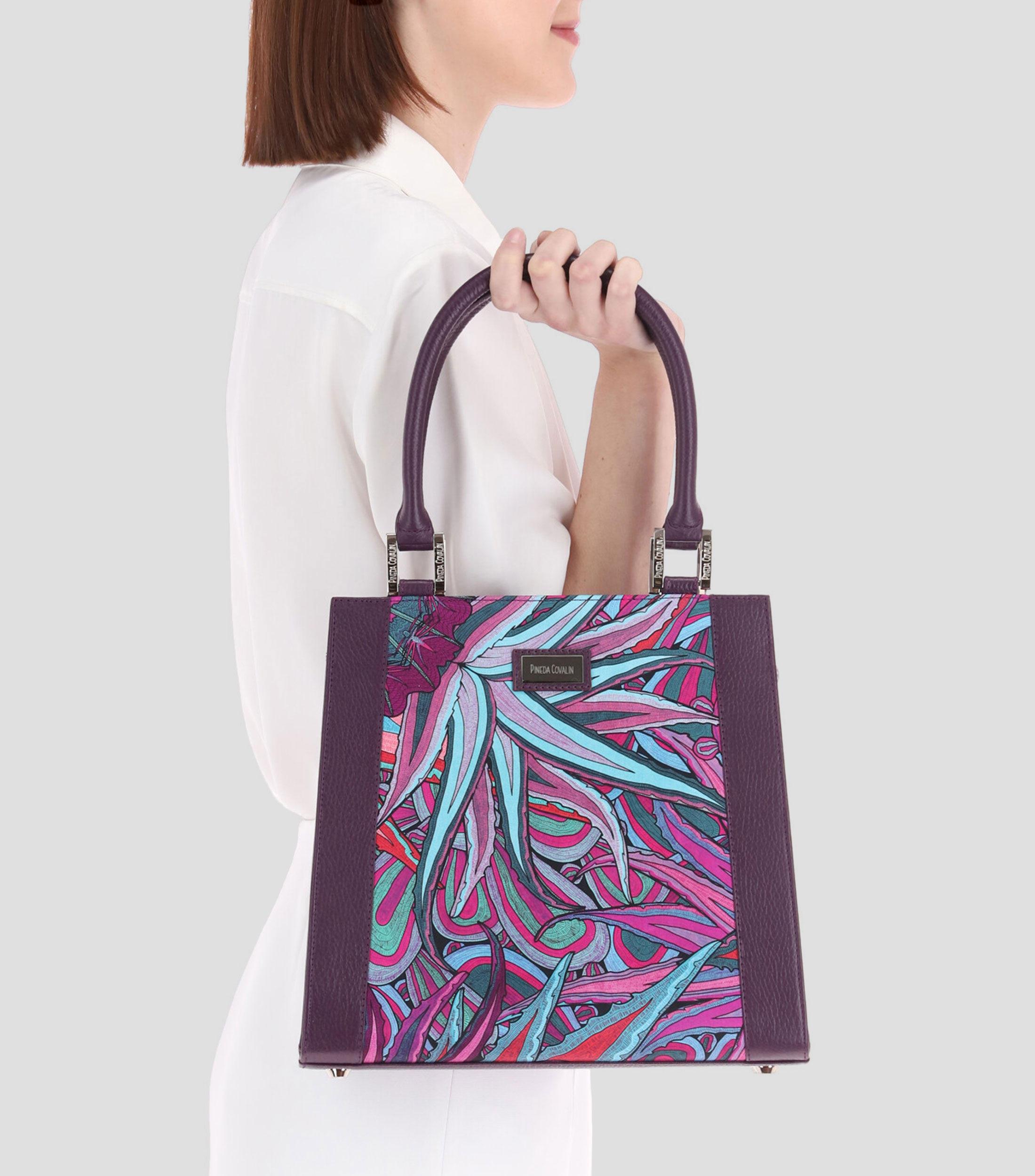 Bolsa satchel en piel Yaab Santuario Cactaceas Mujer