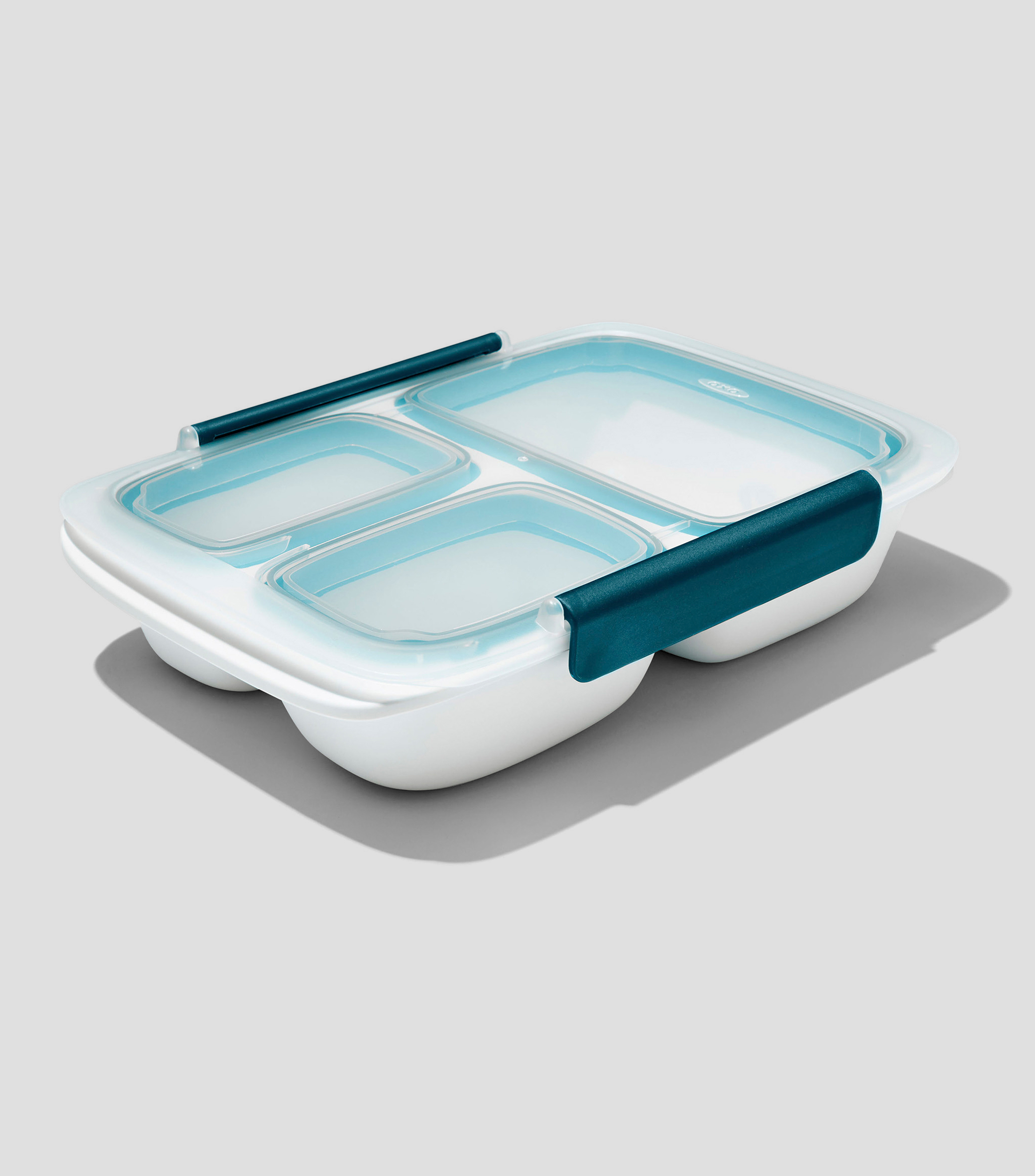 Contenedor rectangular con 3 divisiones, 970 ml