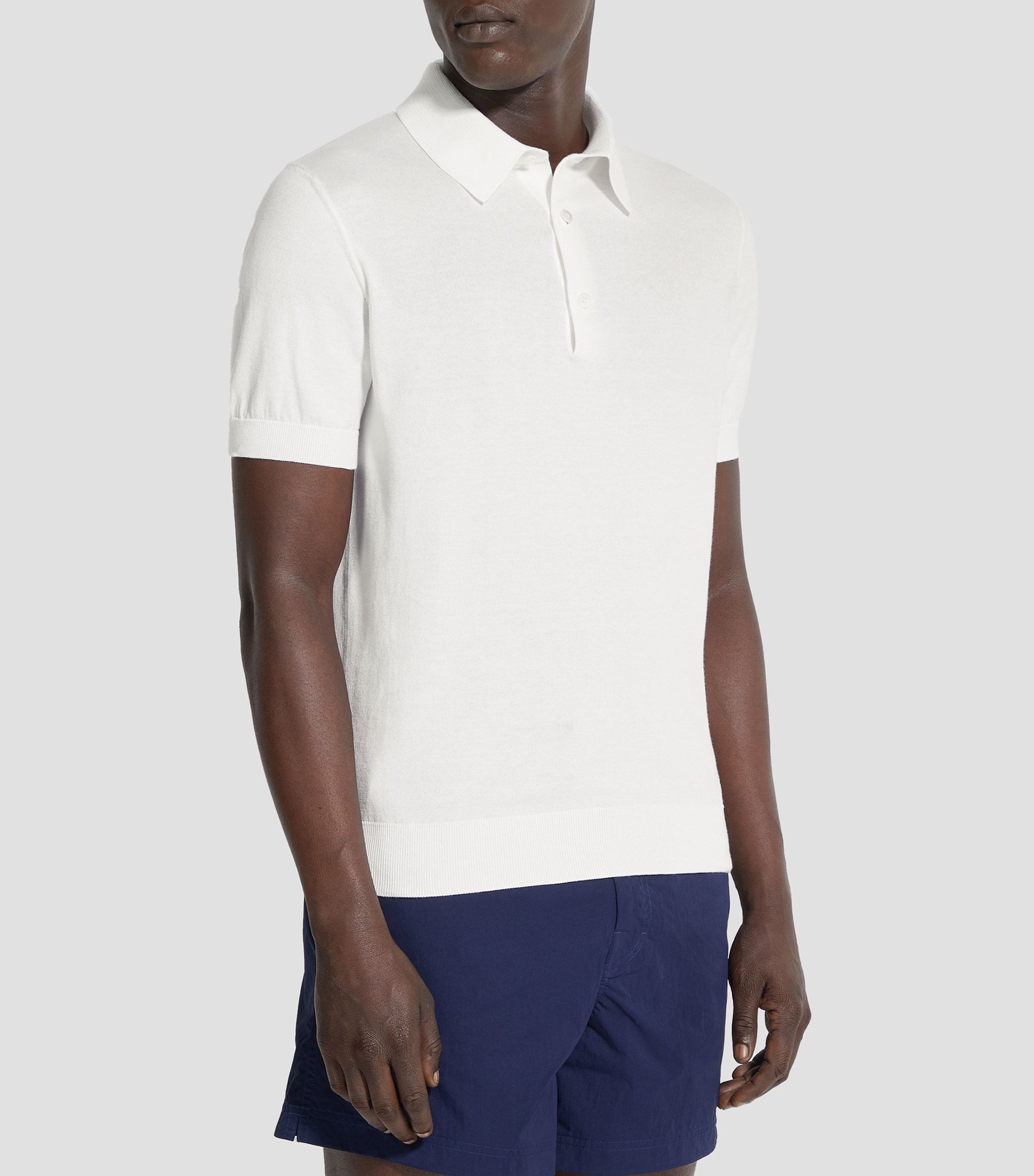 Playera tipo polo de manga corta lisa Hombre