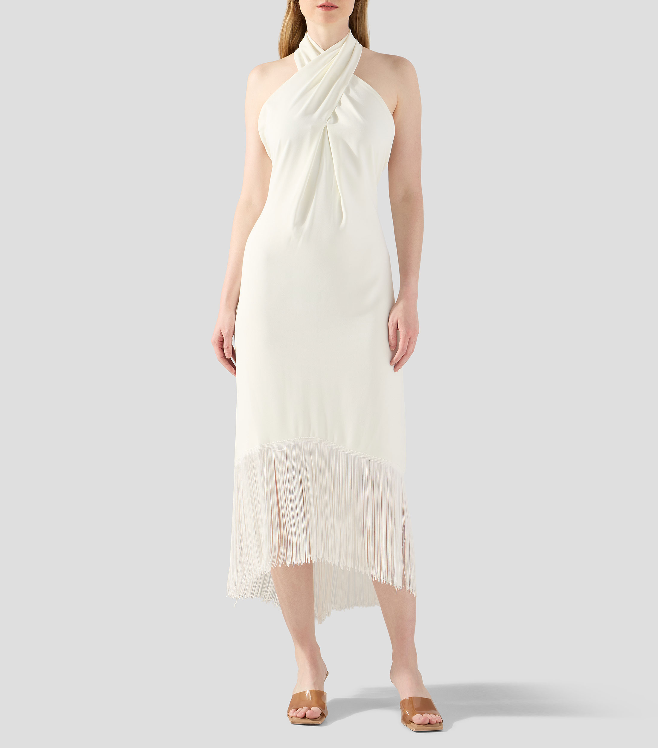 Vestido de fiesta midi liso Pepa Mujer