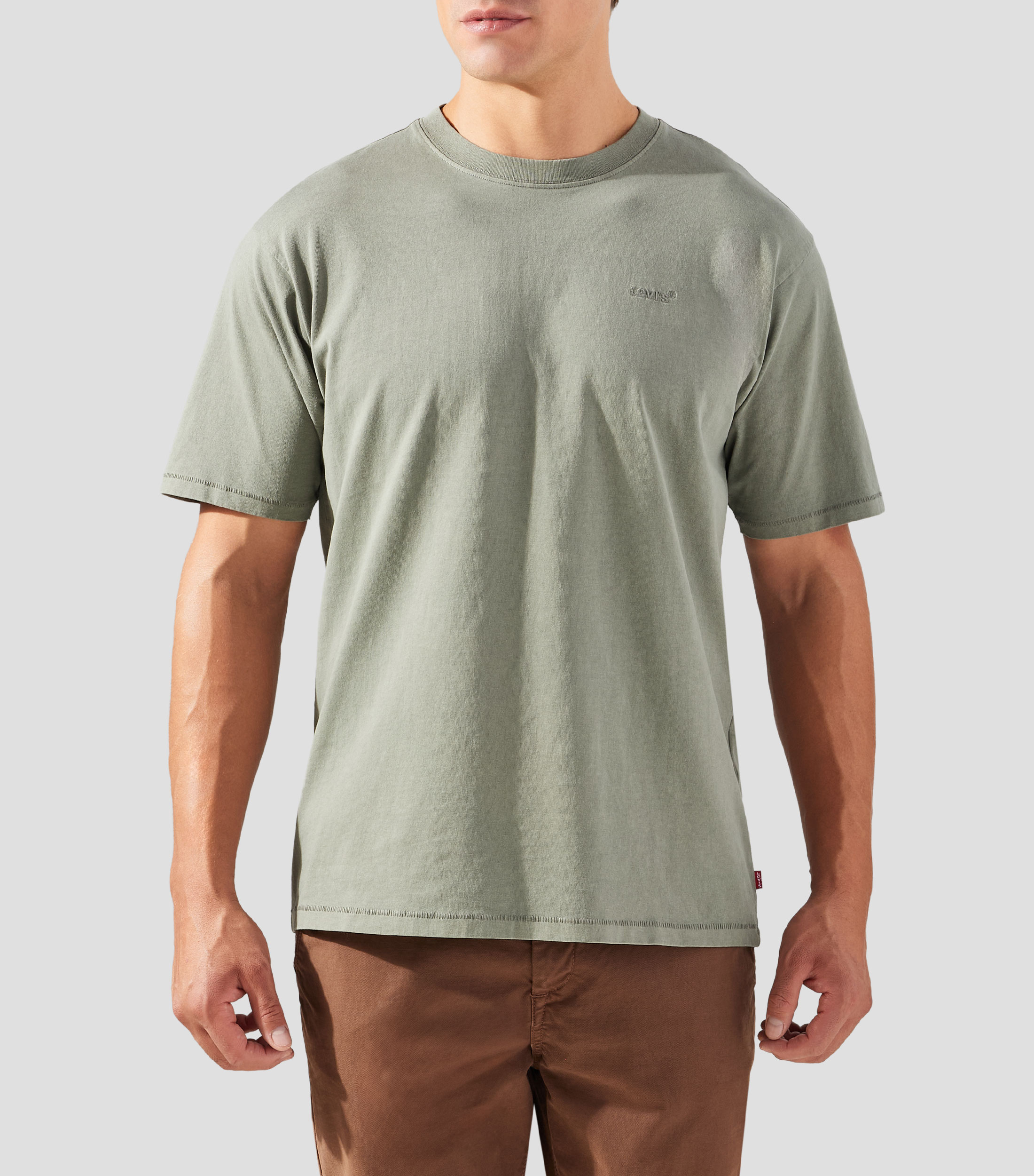 Playera cuello redondo manga corta lisa Hombre