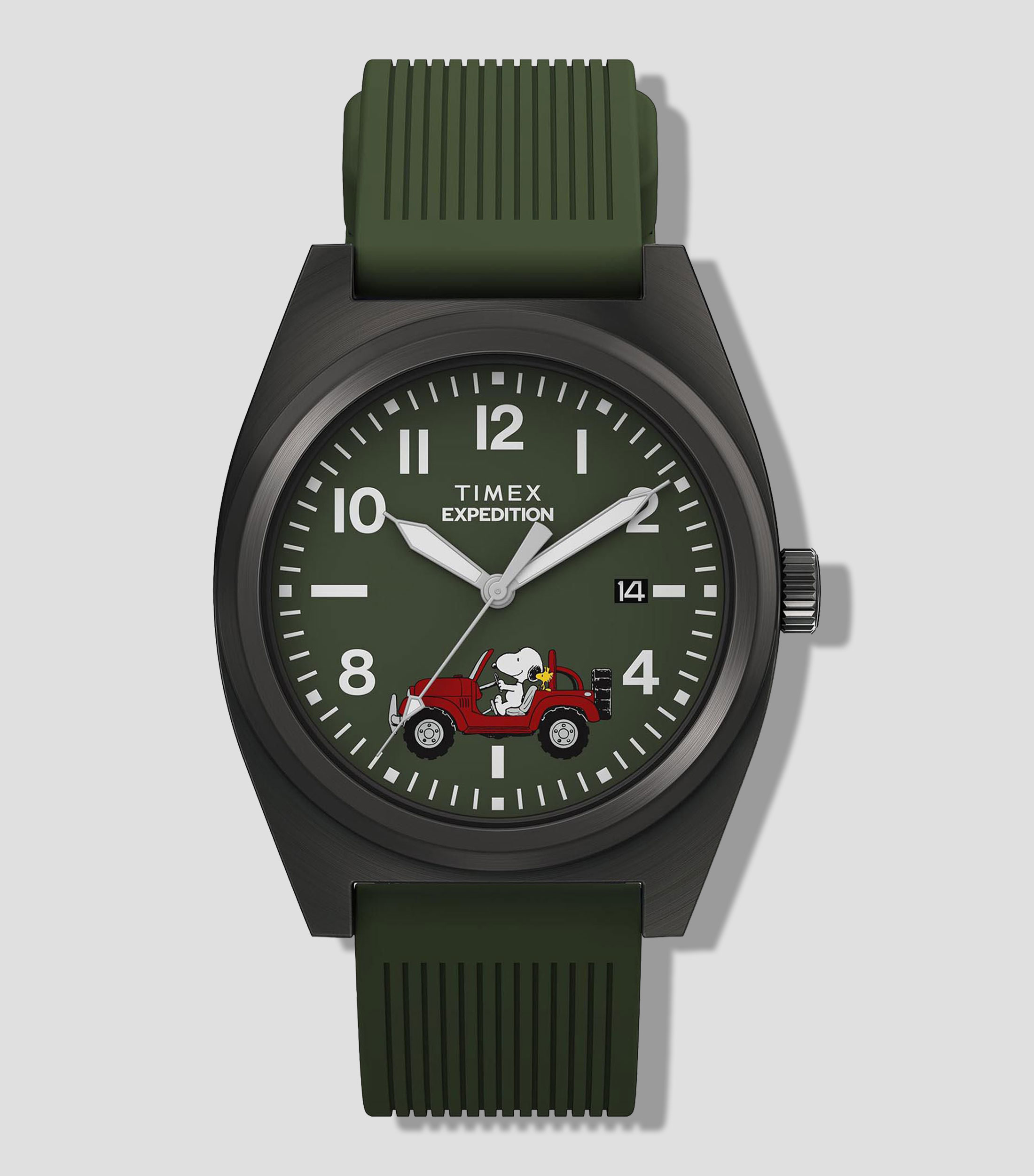 Reloj para Hombre Peanuts Expedition Field casual verde