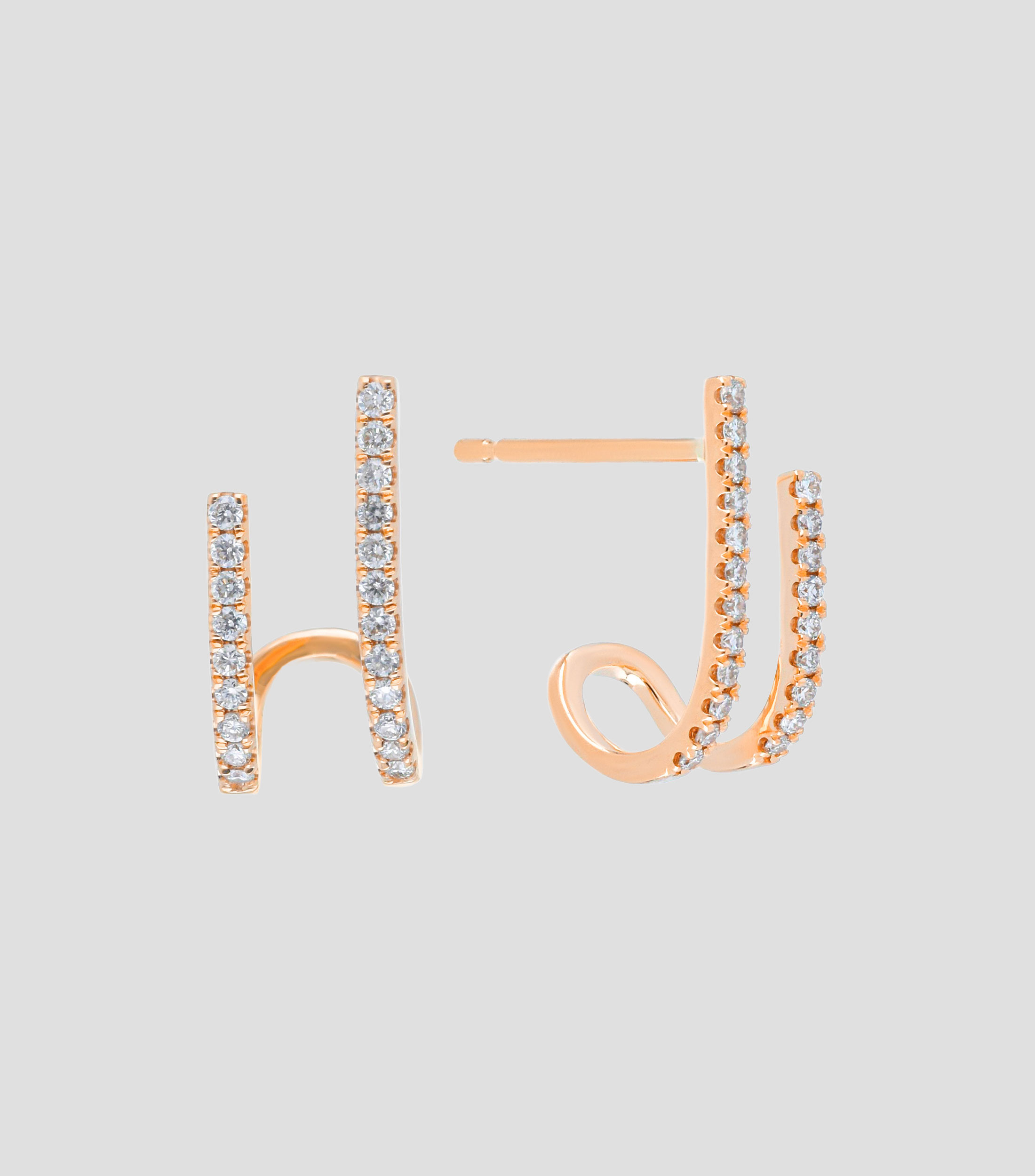 Aretes en Oro rosa 18 Kts Mujer