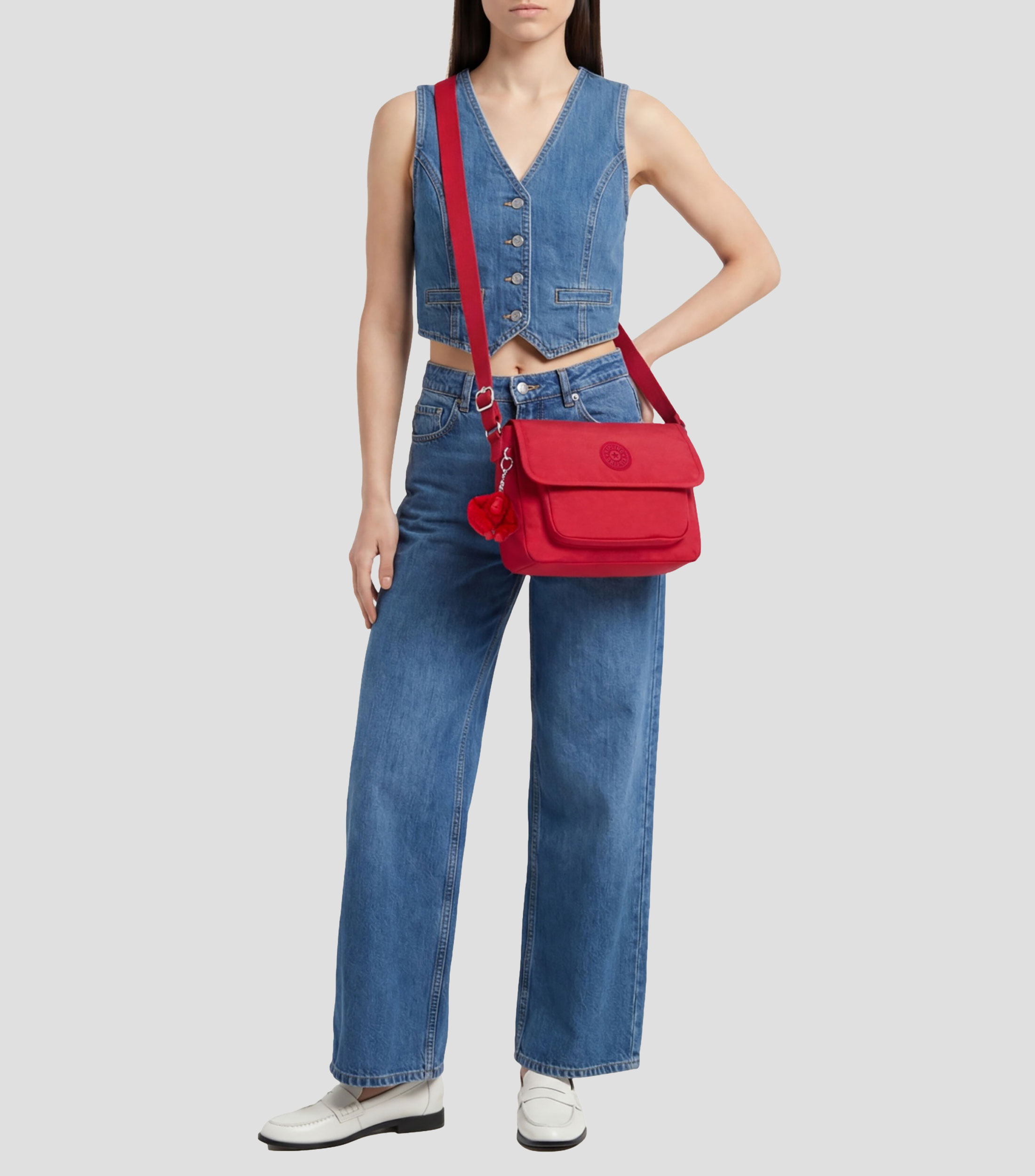 Bolsa crossbody rojo Dalma lisa Mujer