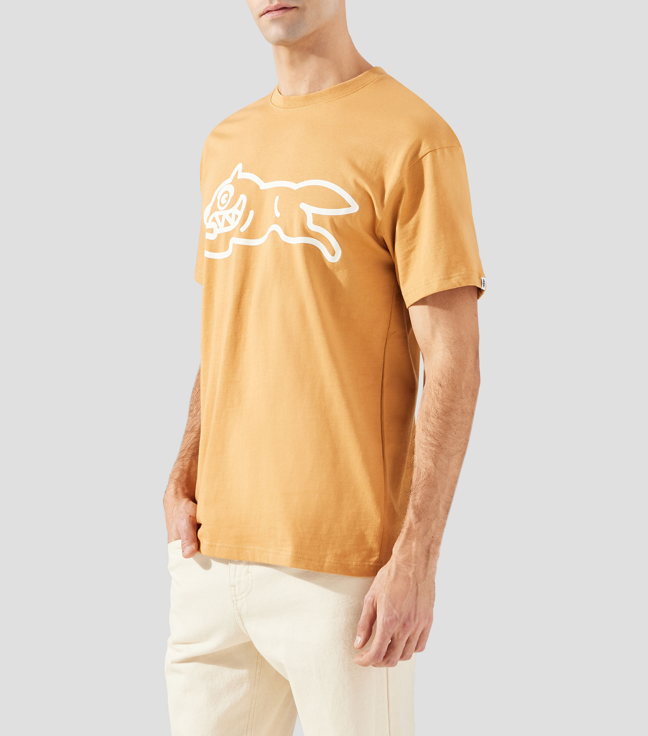 Playera cuello redondo manga corta estampada Hombre
