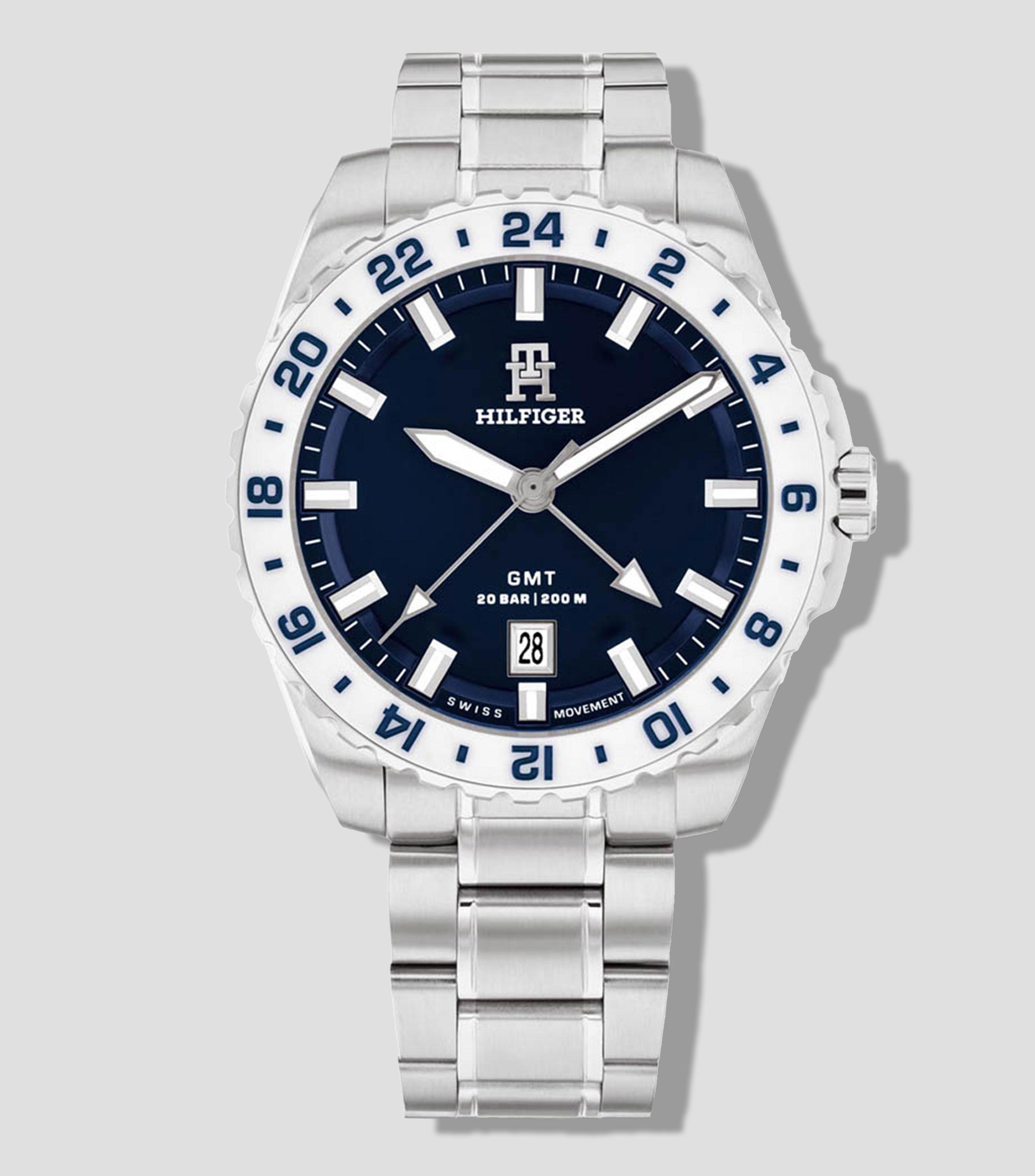 Reloj para Hombre TH85 Deportivo, Plateado y Blanco