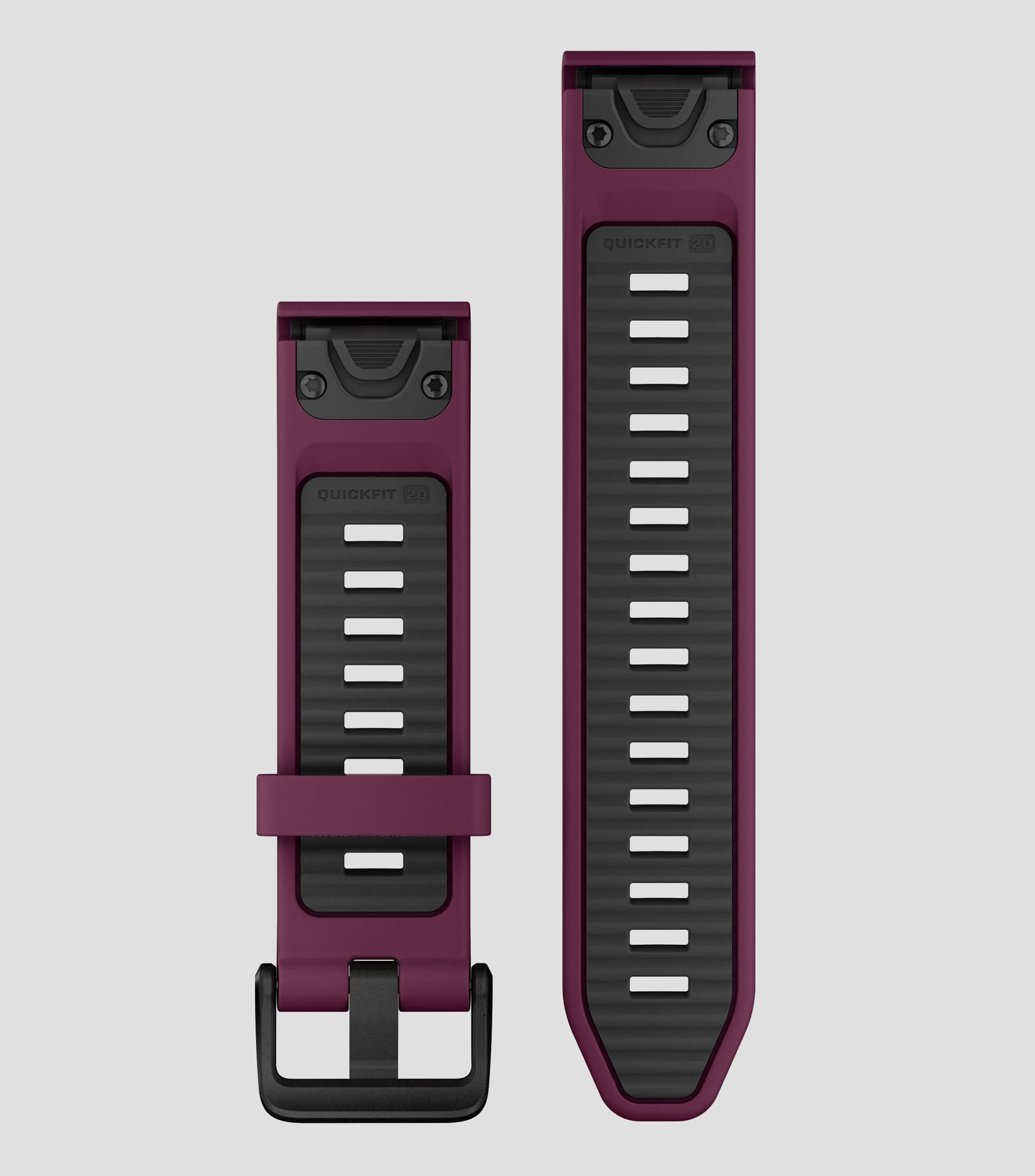 Correa para reloj Quik Fit 20 mm en silicón, Merlot