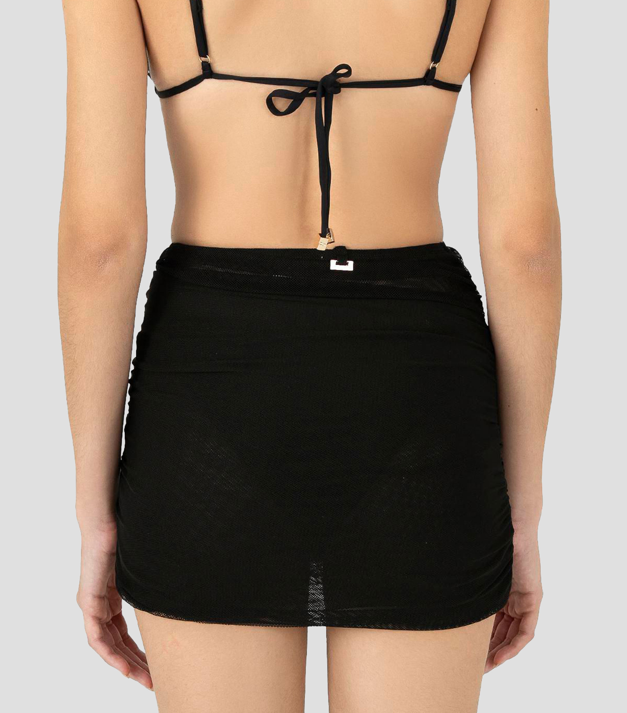 Falda corta de corte ajustado lisa Mujer