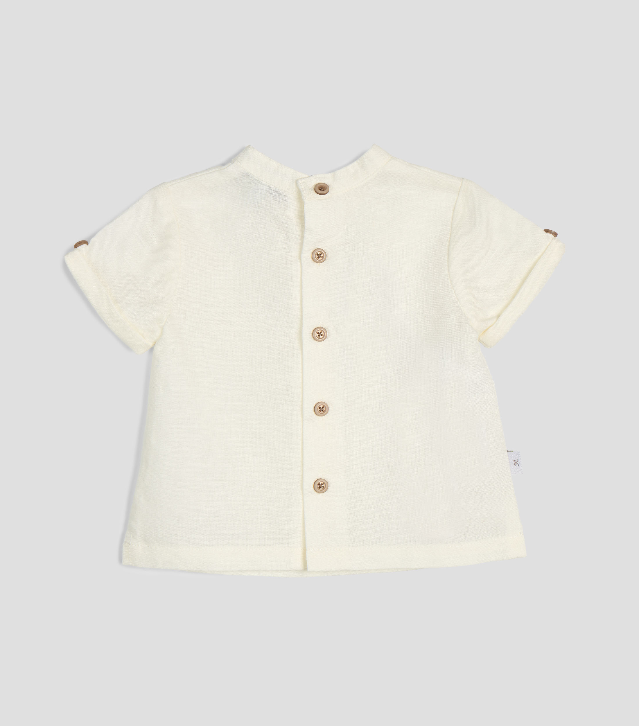 Camisa lisa manga corta Bebé