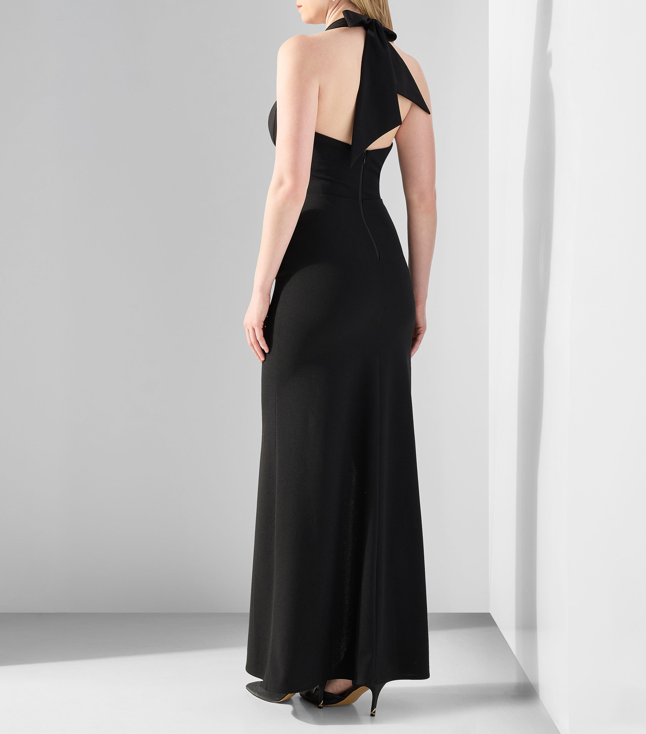 Vestido de fiesta maxi liso Mujer