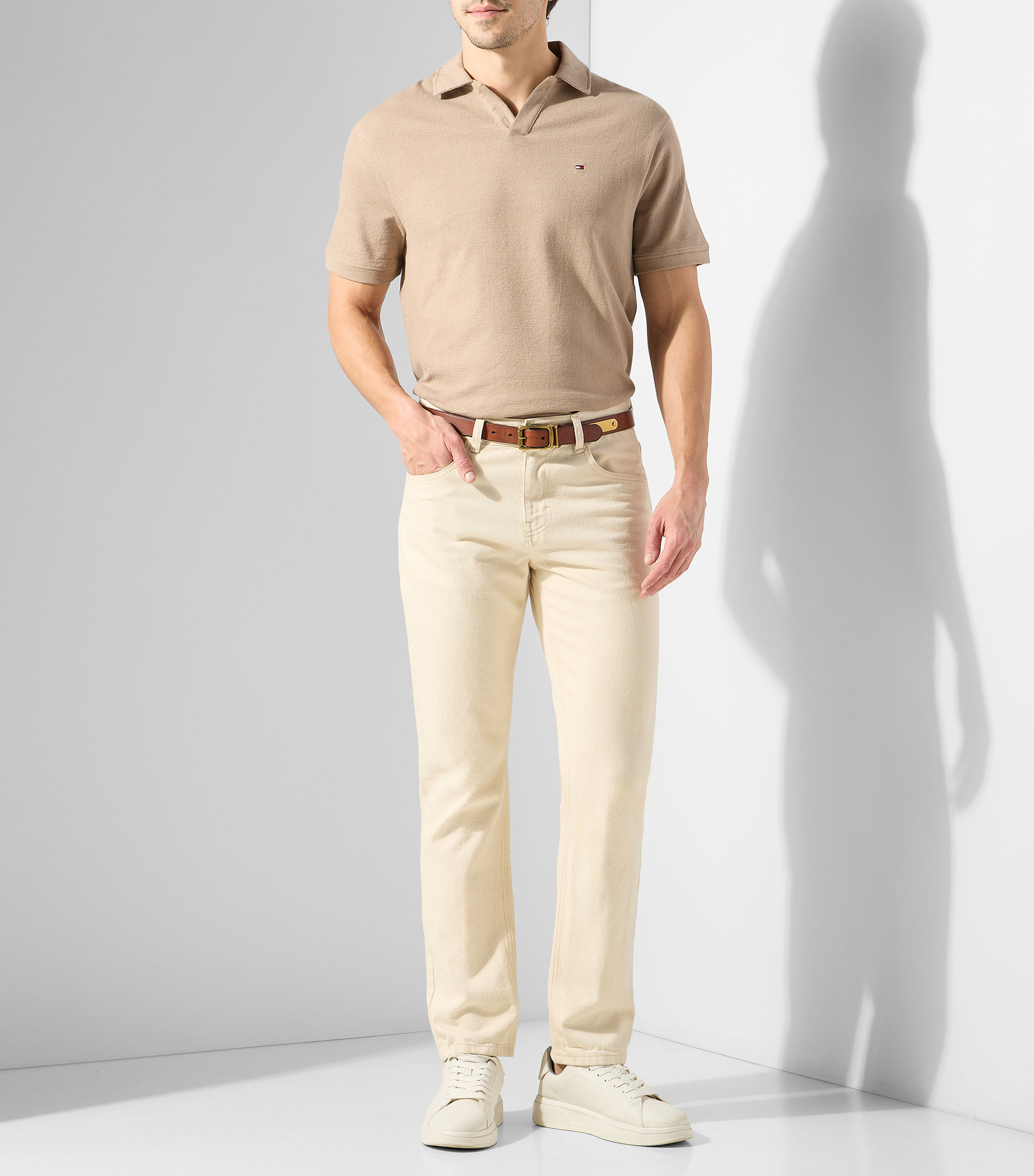 Playera tipo polo manga corta lisa Hombre